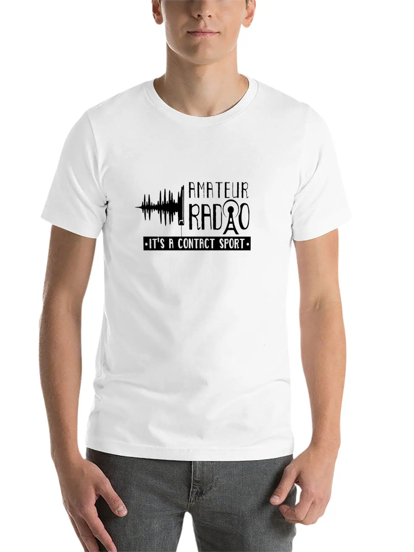 Amateur Radio It's A Contact Sport Ham Operator Unisex Casual T-Shirt – Clean Design For Daily Comfort
