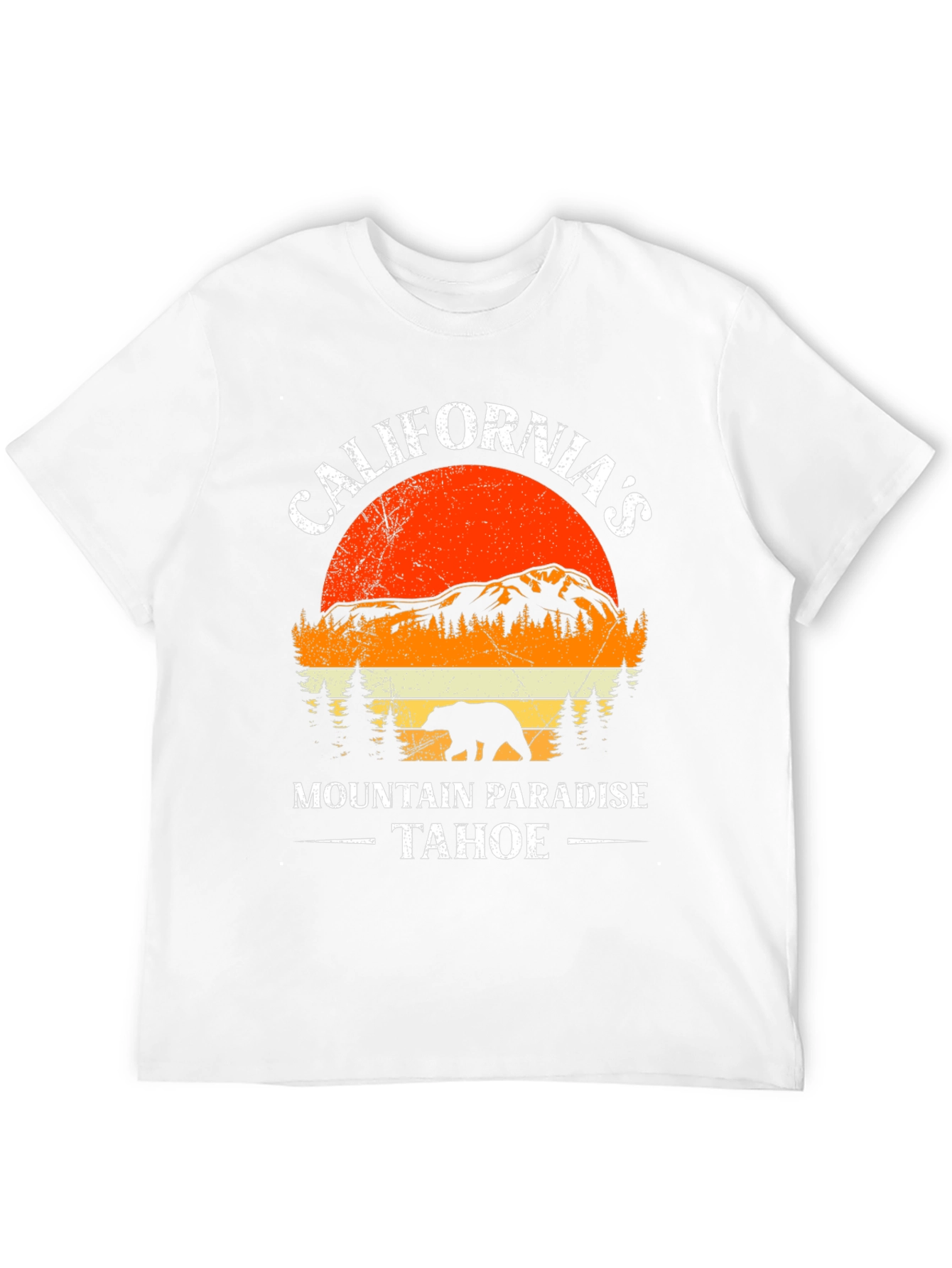 Californias Mountain Paradise Tahoe Bear Graphic T-Shirt