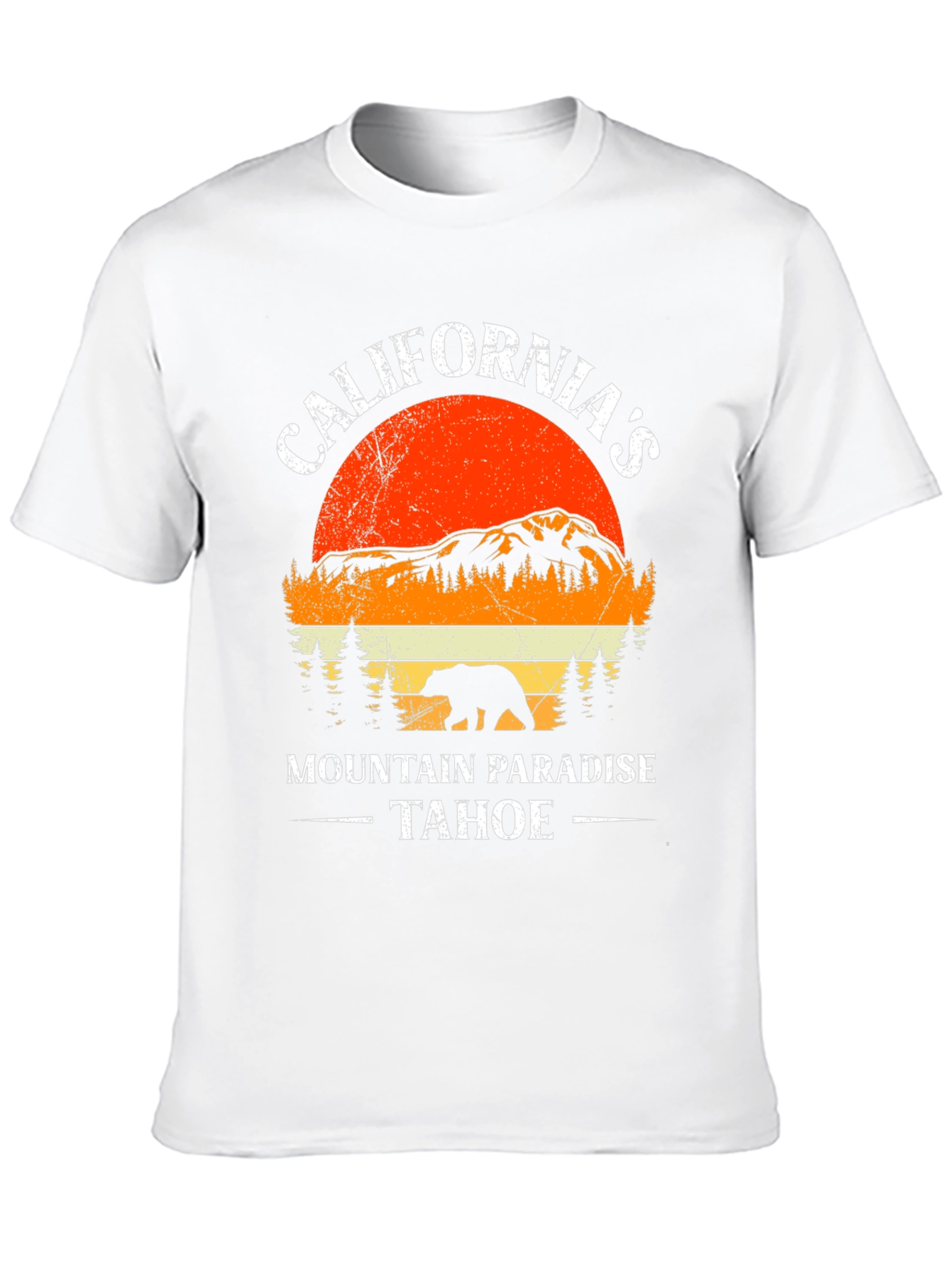 Californias Mountain Paradise Tahoe Bear Graphic T-Shirt