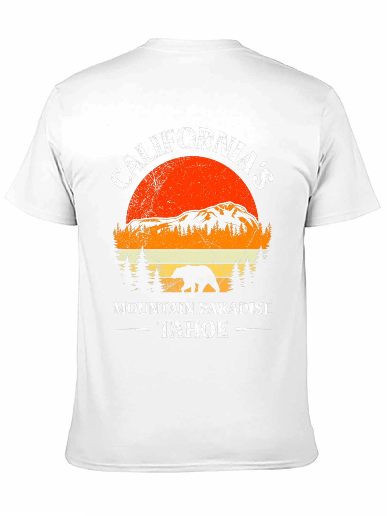 Californias Mountain Paradise Tahoe Bear Graphic T-Shirt