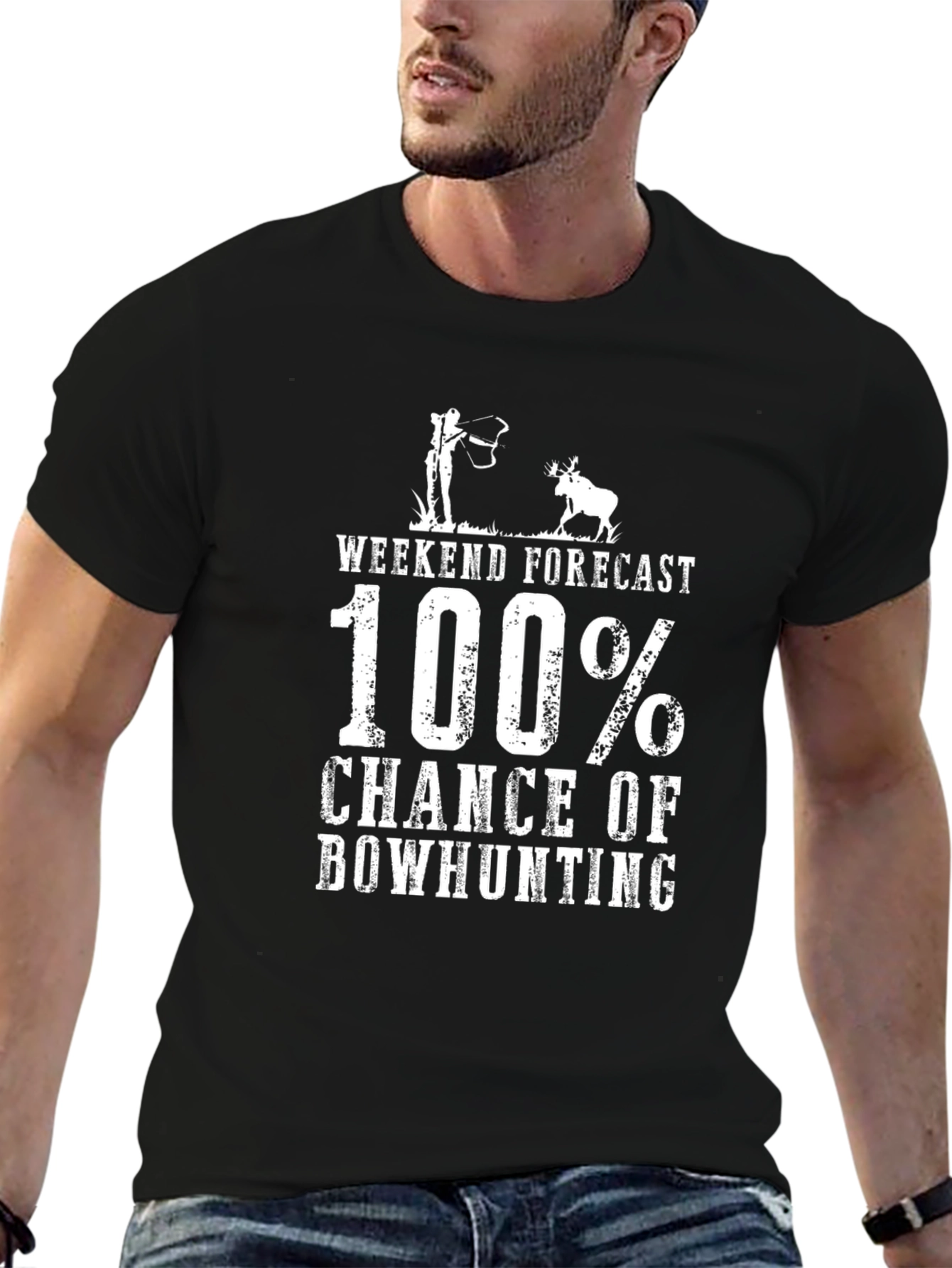 Bowhunting Forecast T-Shirt - 100% Chance!
