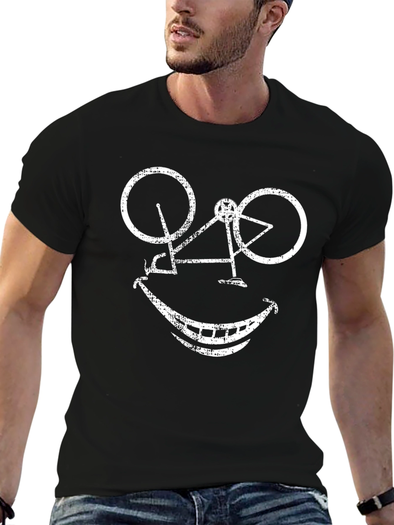 Bike Smile Graphic T-Shirt - Casual Wear