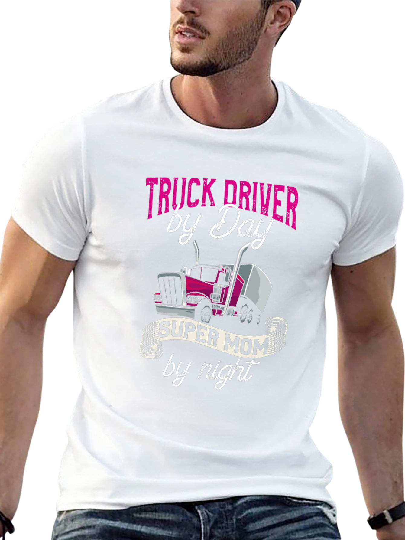 Truck Driver Mom T-Shirt - Super Mom By Night
