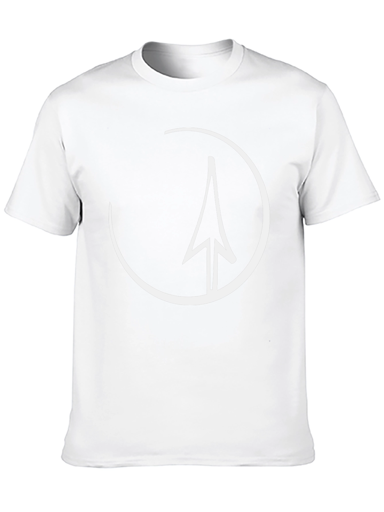 Black T-Shirt with Arrow Circle Graphic Tee