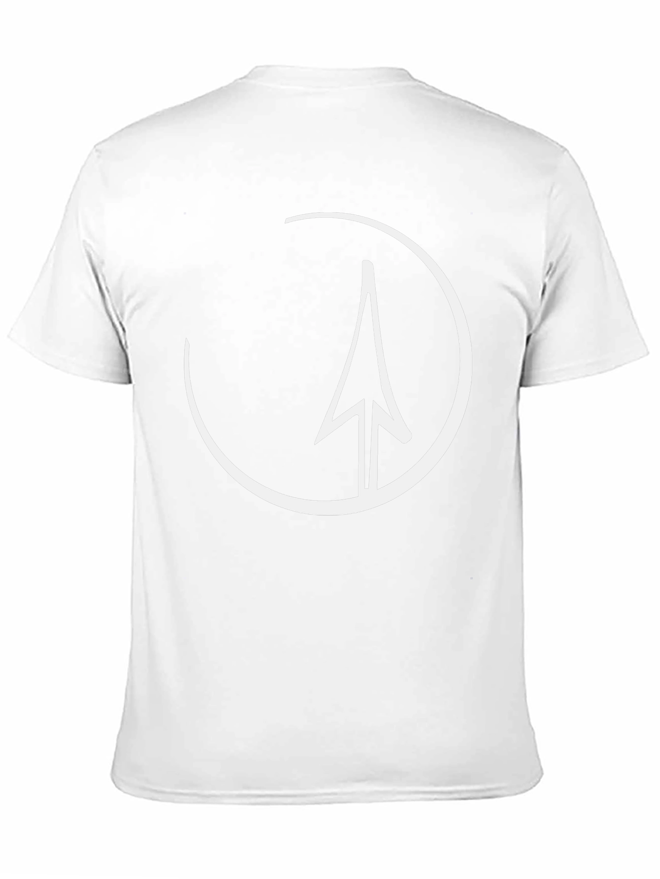 Black T-Shirt with Arrow Circle Graphic Tee