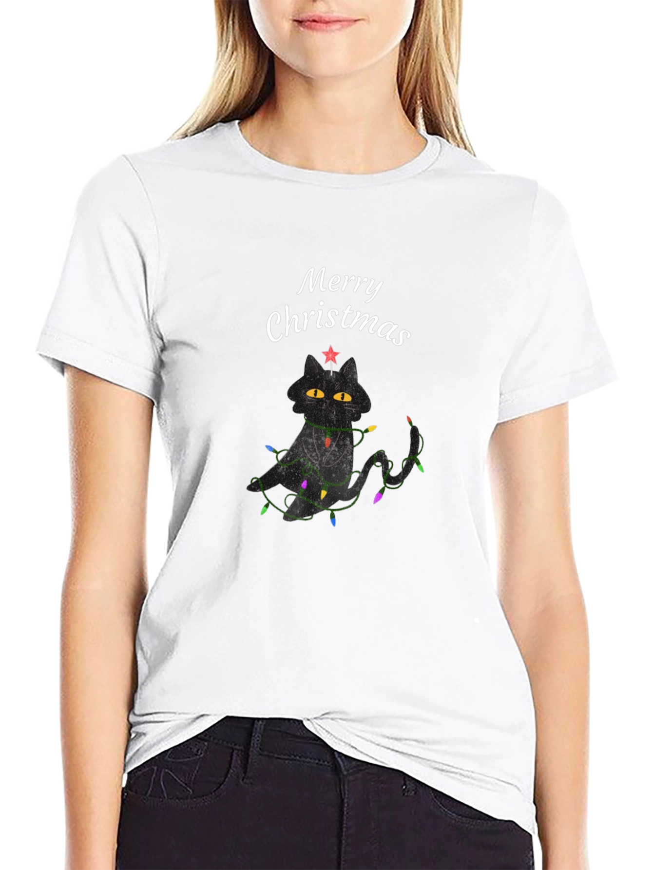 Merry Christmas Cat T-Shirt