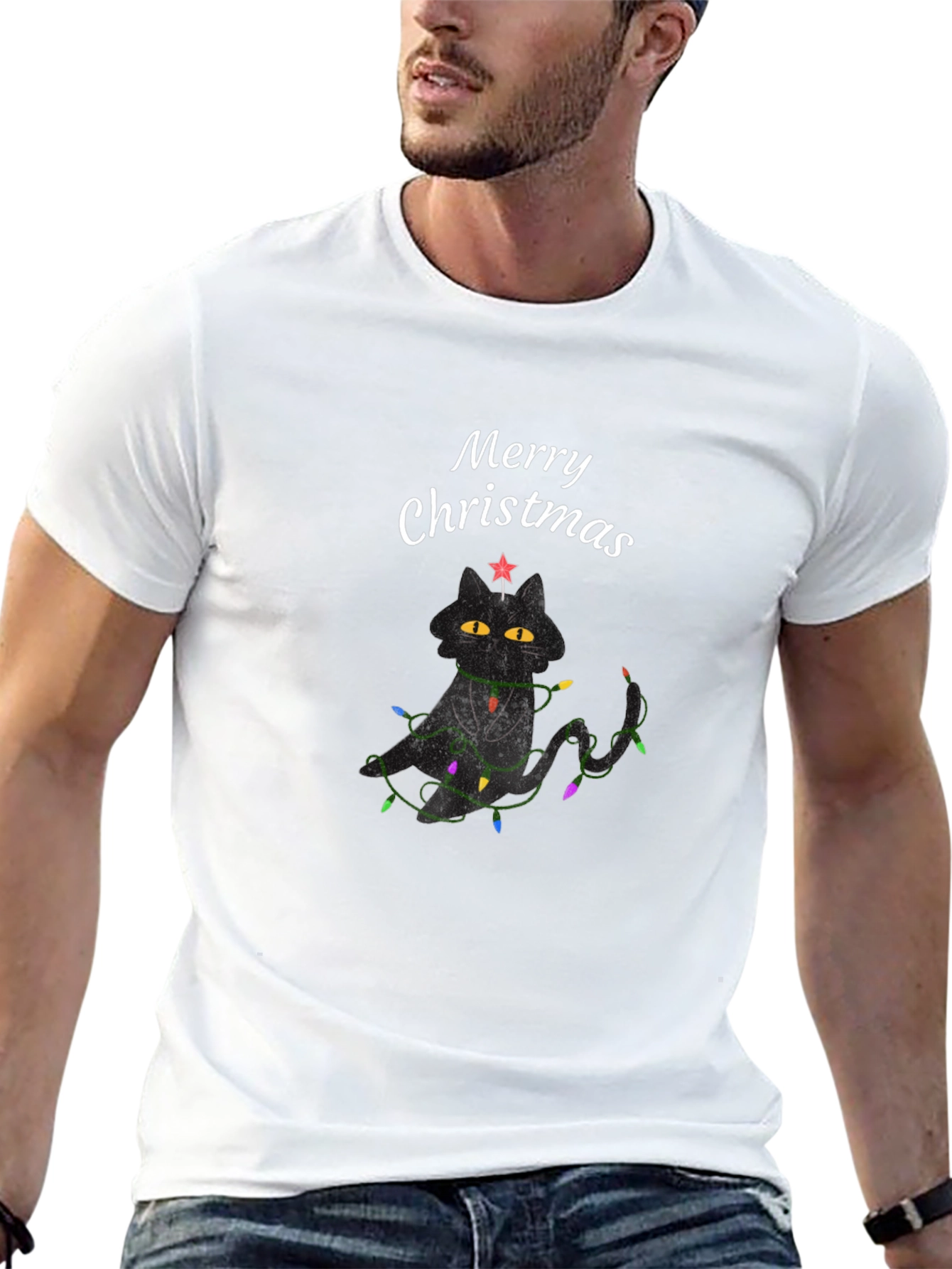 Merry Christmas Cat T-Shirt