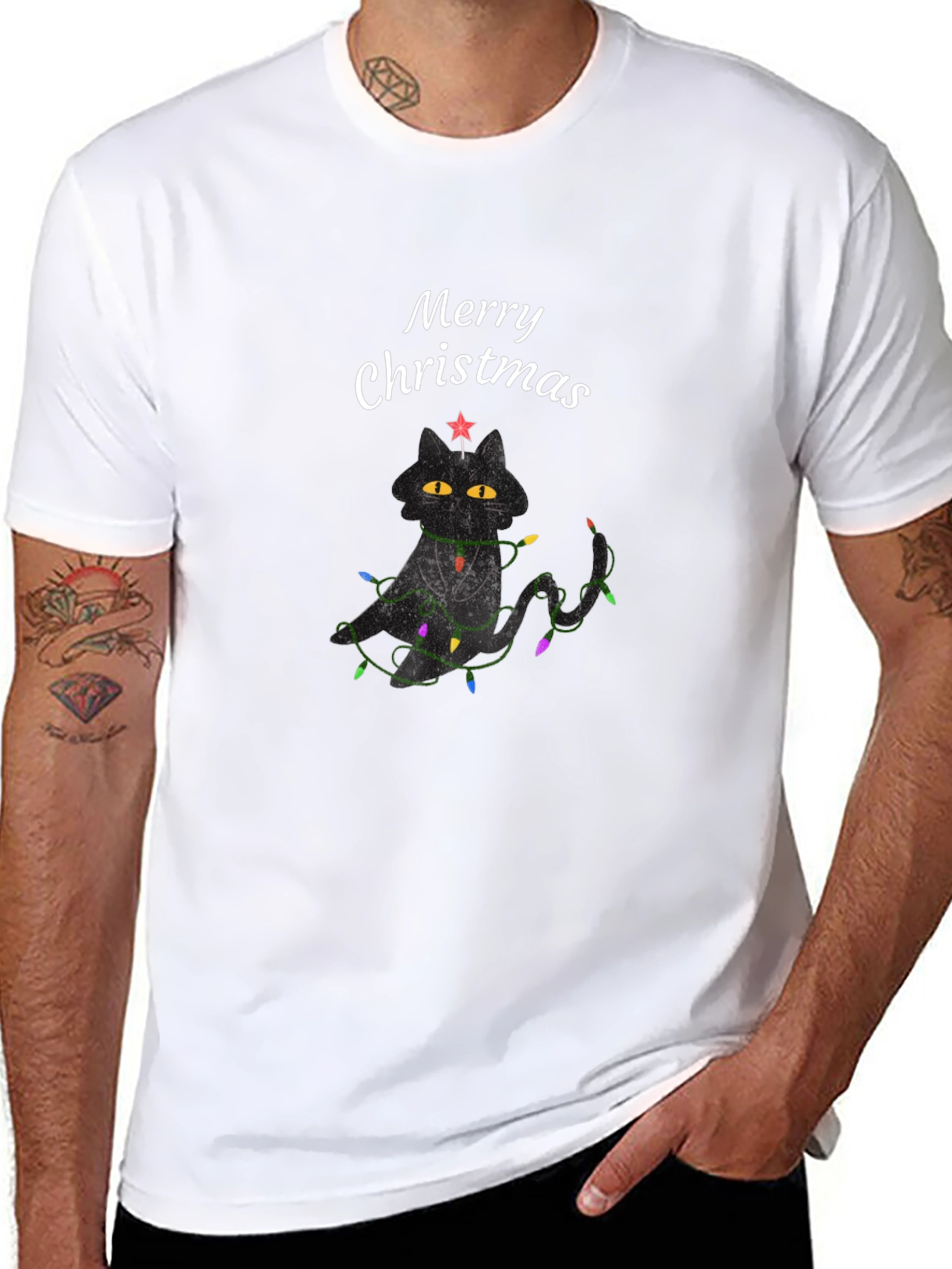Merry Christmas Cat T-Shirt