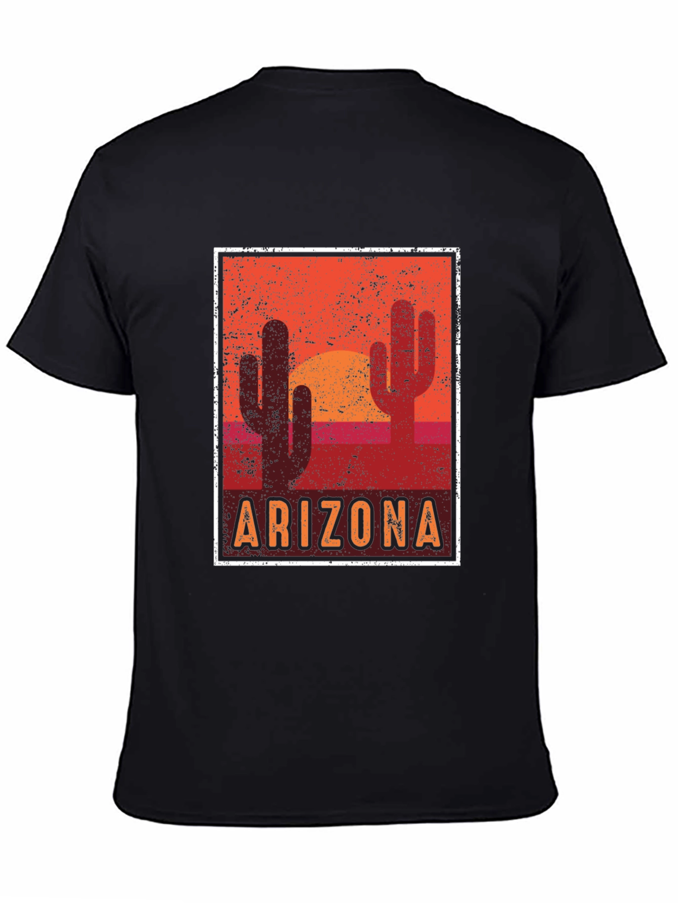 Arizona Desert Graphic Tee - Cacti Sunset Design