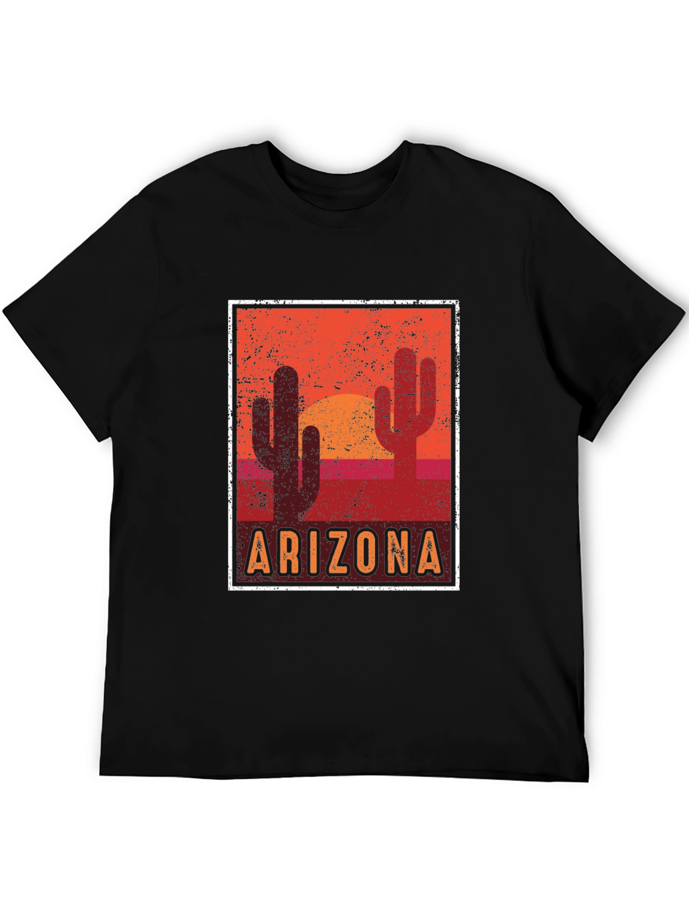 Arizona Desert Graphic Tee - Cacti Sunset Design