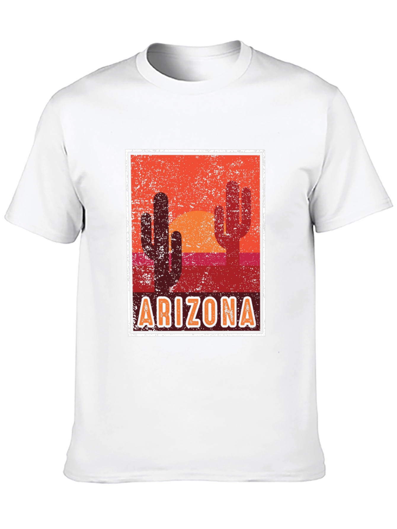 Arizona Desert Graphic Tee - Cacti Sunset Design
