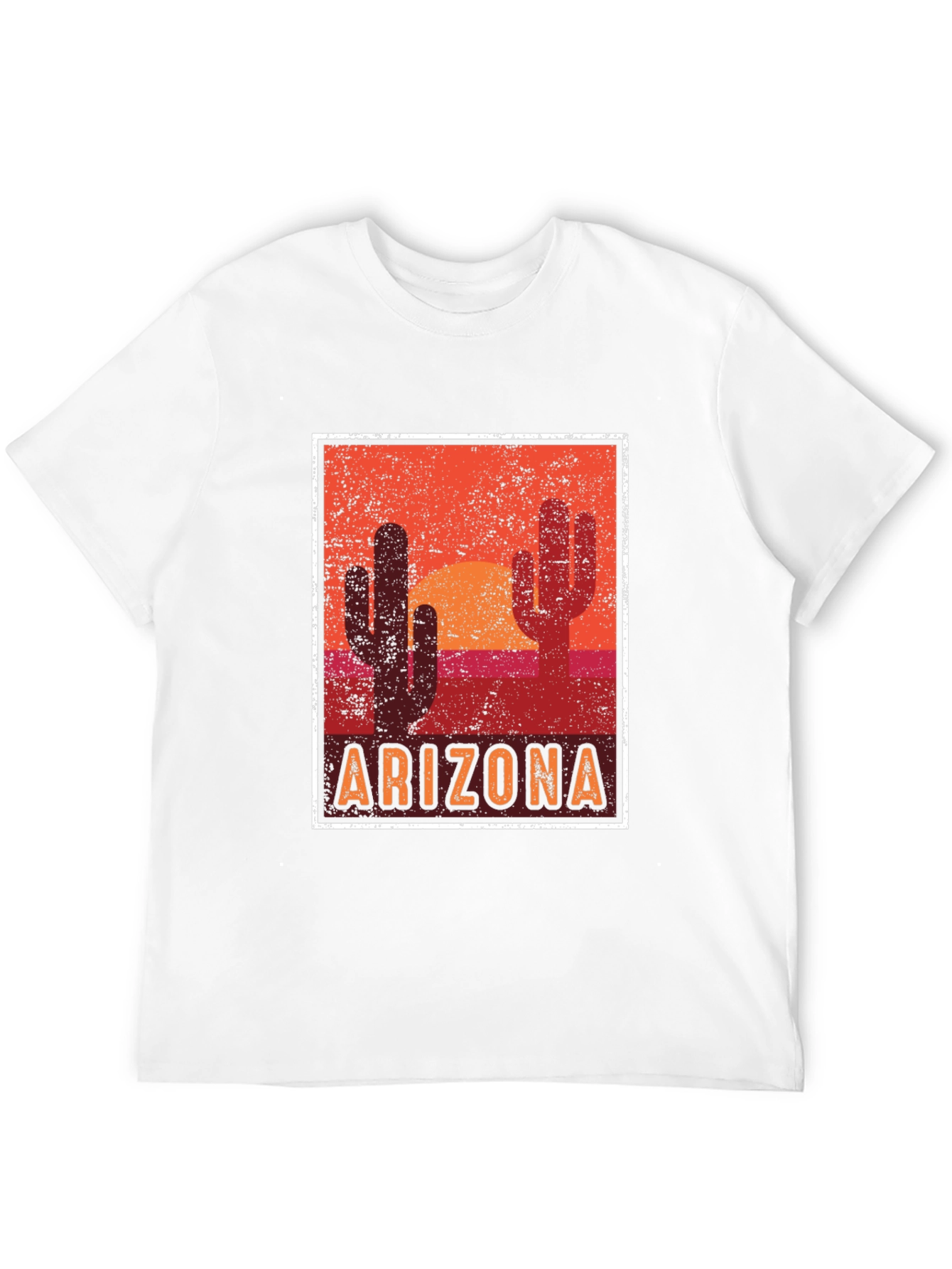 Arizona Desert Graphic Tee - Cacti Sunset Design