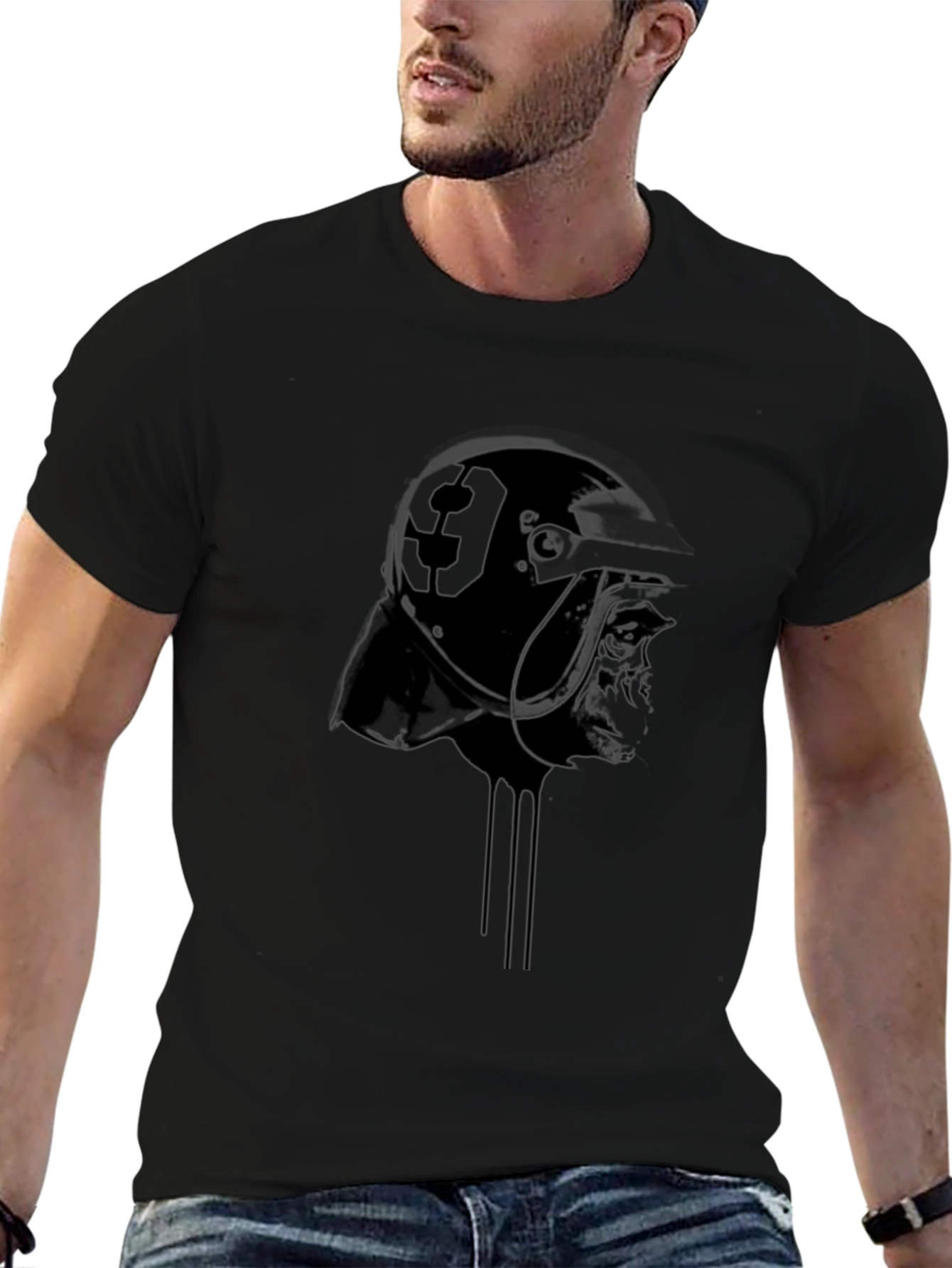Graphic Print Black T-Shirt