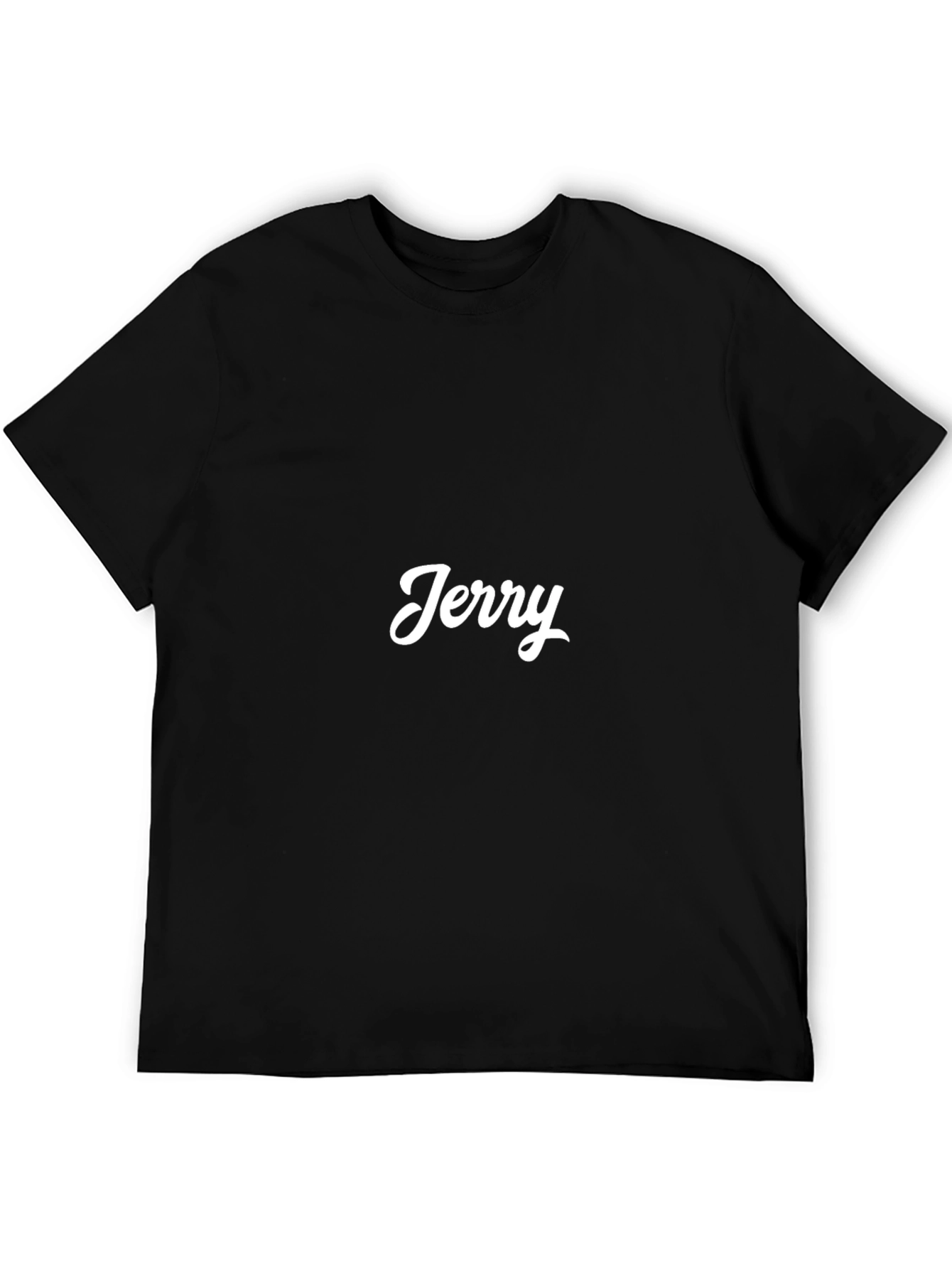 Jerry Personalized Black T-Shirt - Custom Name Tee