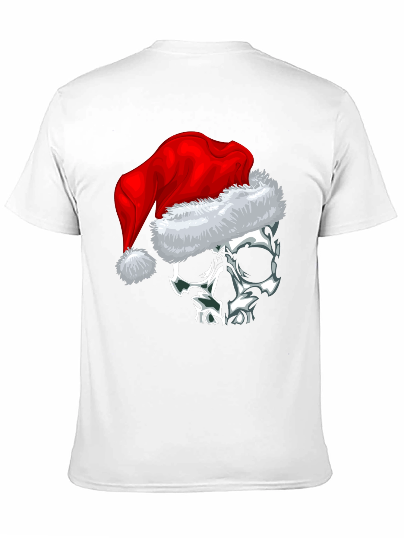 Skull with Santa Hat Graphic Tee