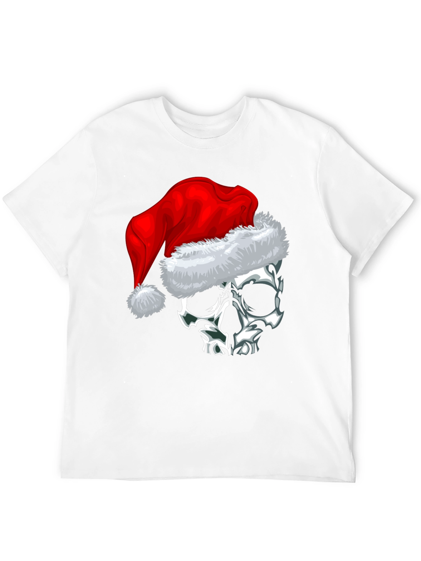Skull with Santa Hat Graphic Tee