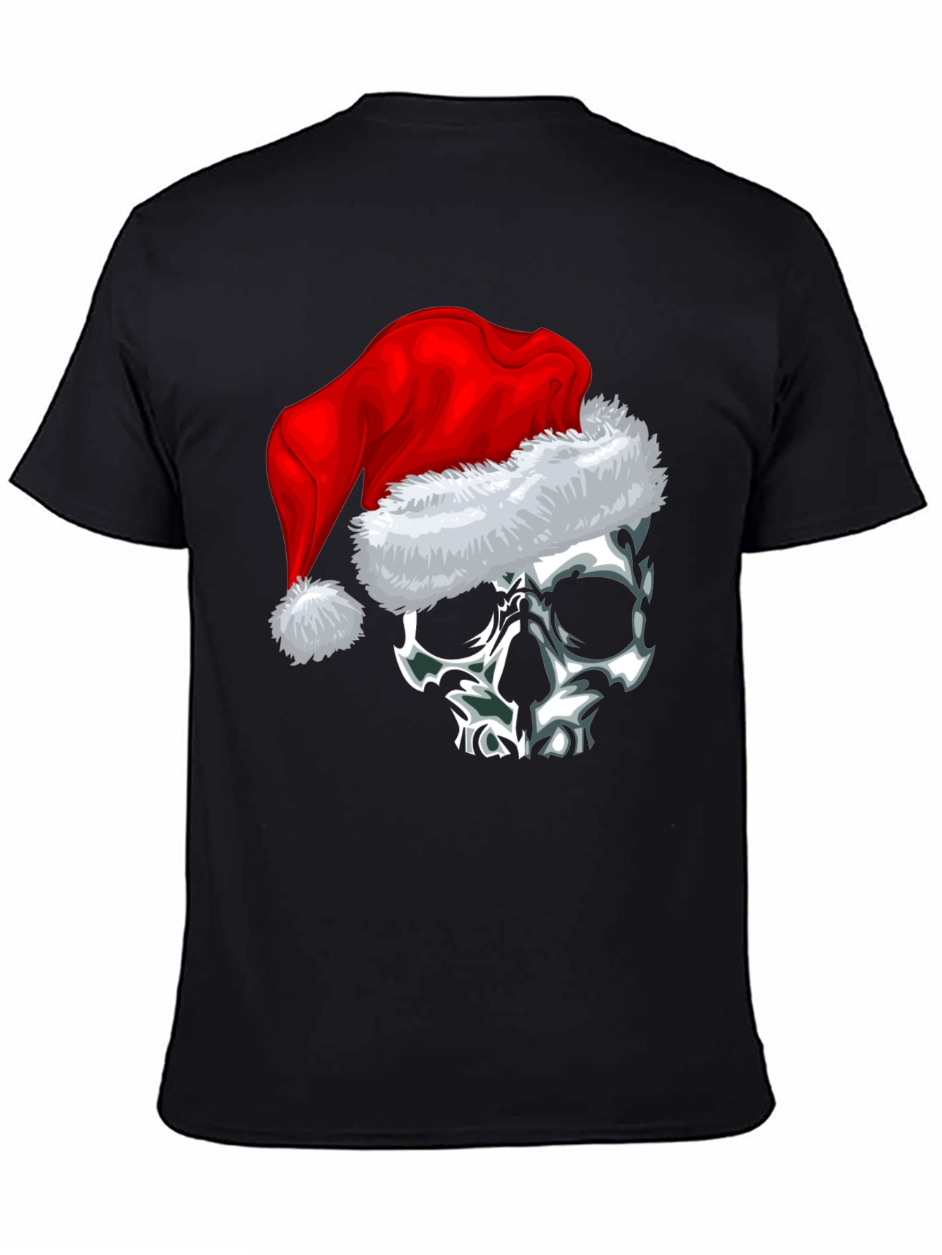 Skull with Santa Hat Graphic Tee