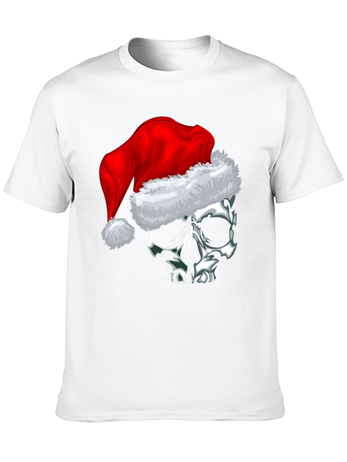 Skull with Santa Hat Graphic Tee