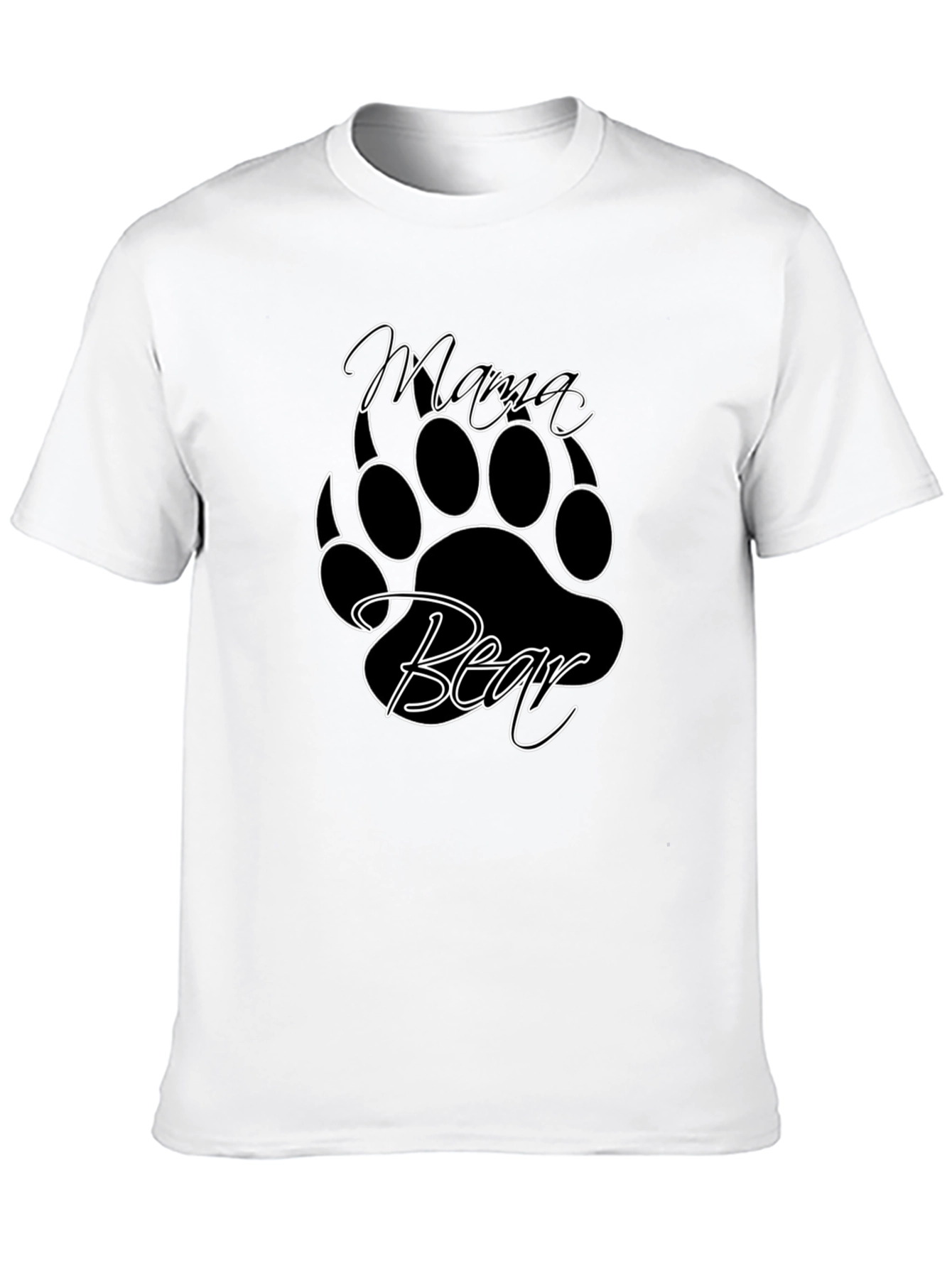 Mama Bear Graphic Tee - Black Cotton Blend Shirt