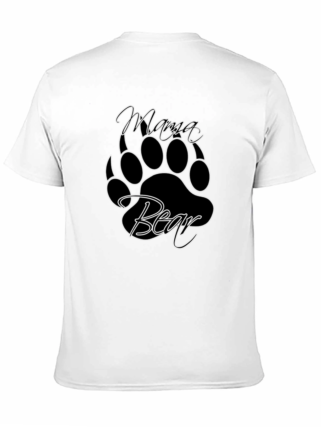 Mama Bear Graphic Tee - Black Cotton Blend Shirt