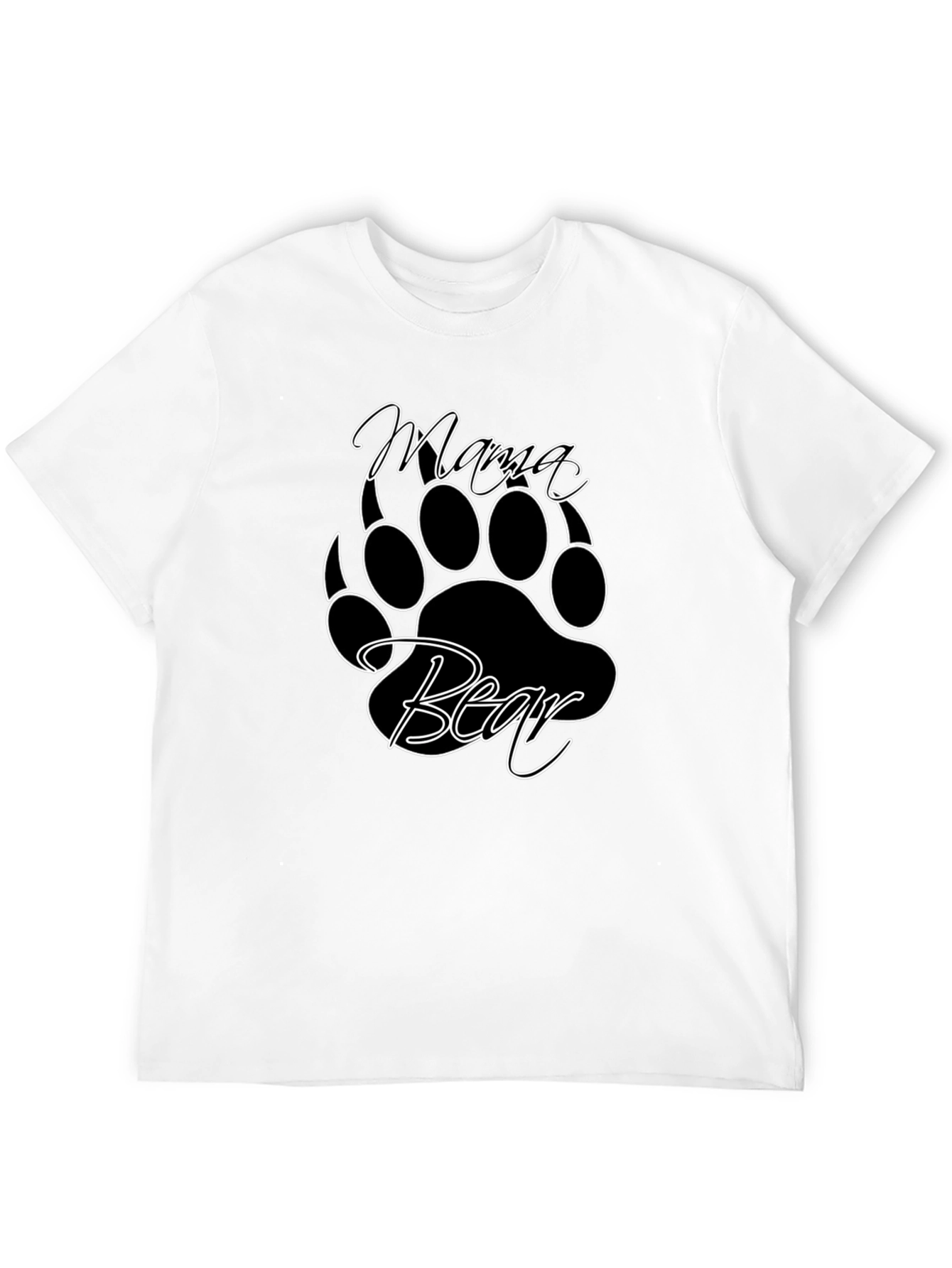 Mama Bear Graphic Tee - Black Cotton Blend Shirt