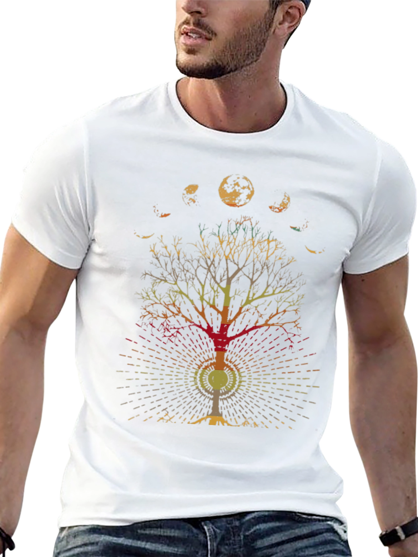 Moon Phases Tree Graphic Tee