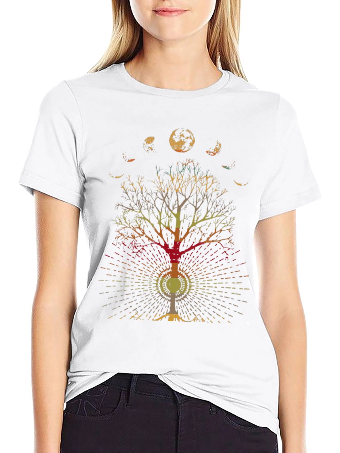 Moon Phases Tree Graphic Tee