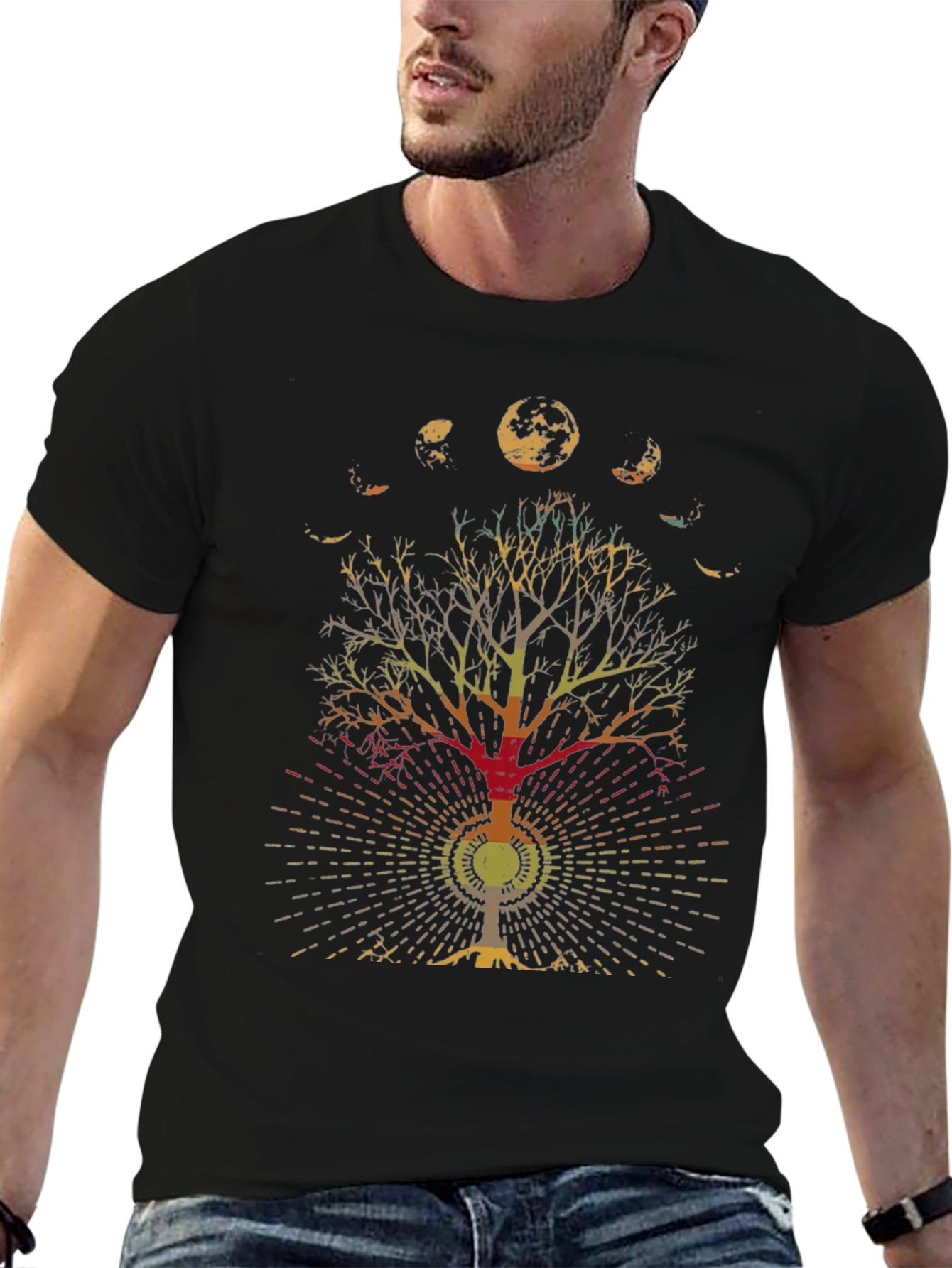Moon Phases Tree Graphic Tee