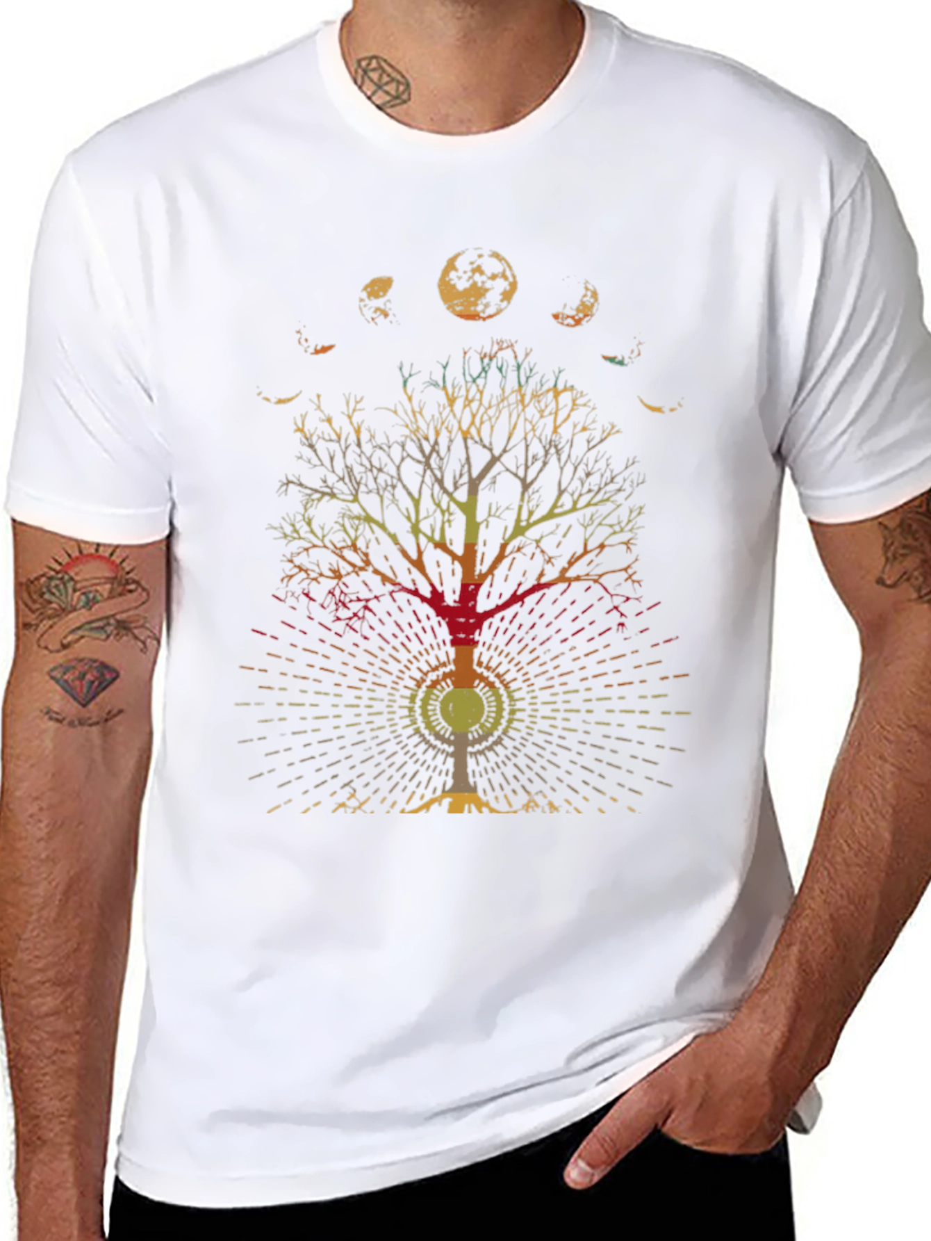 Moon Phases Tree Graphic Tee