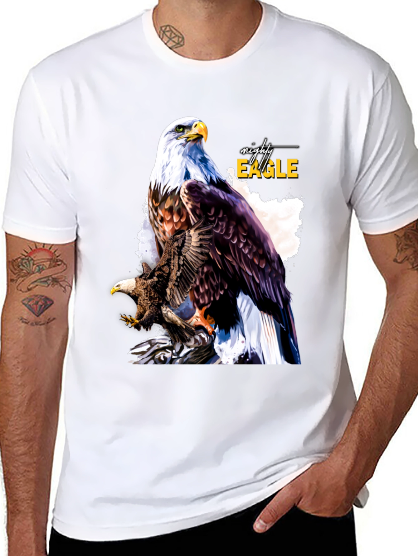 Mighty Eagle Graphic Tee - Mens Black T-Shirt