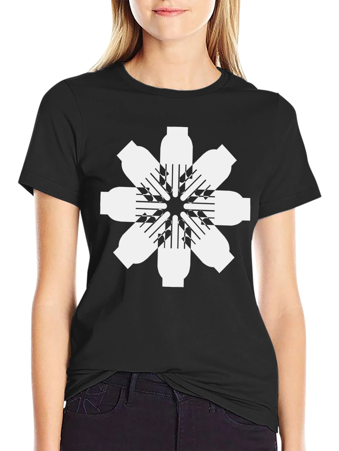 Black T-Shirt with Graphic Design