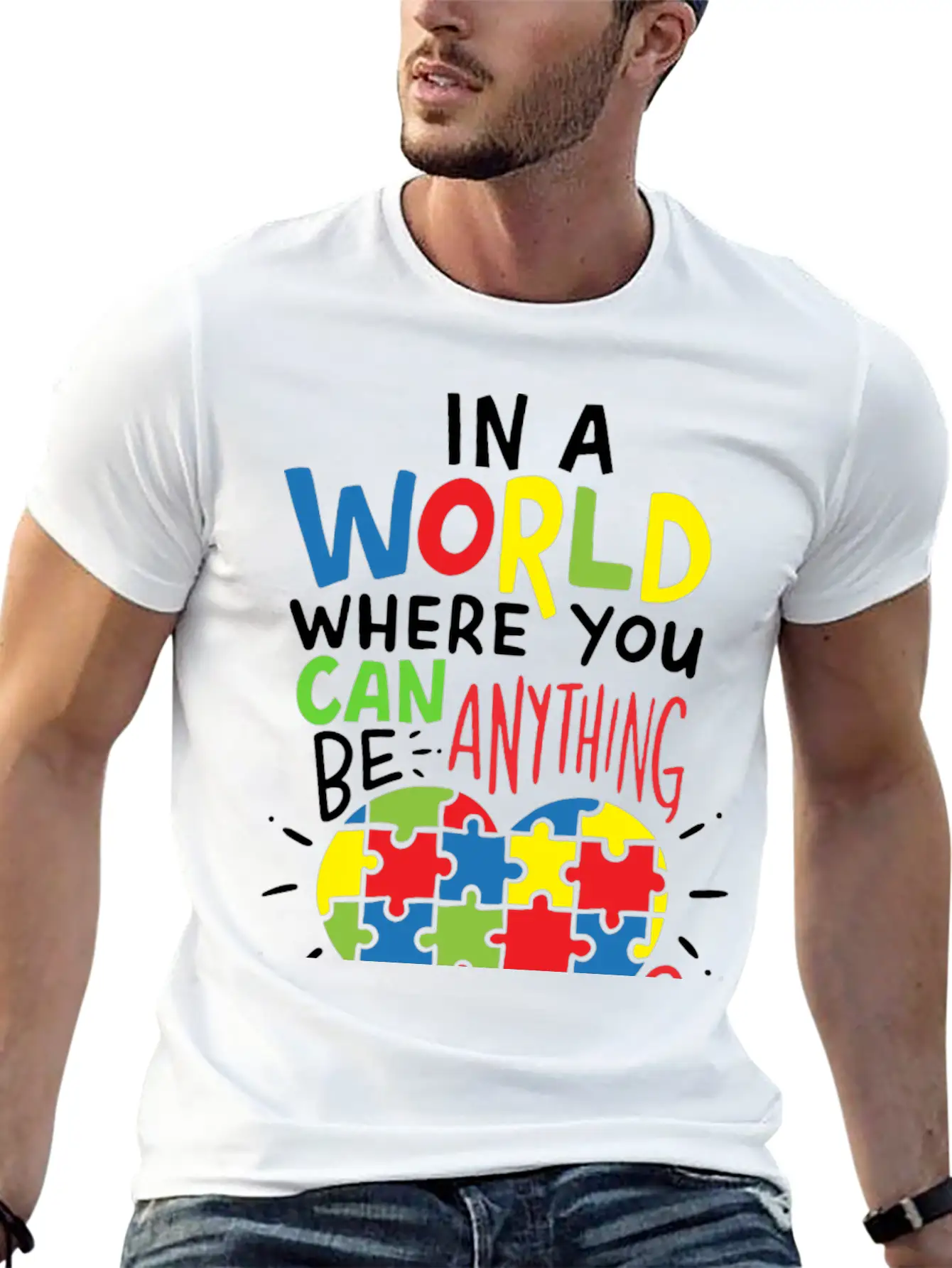 Autism Be Kind Kindness Unisex Casual T-Shirt – Clean Design For Daily Comfort