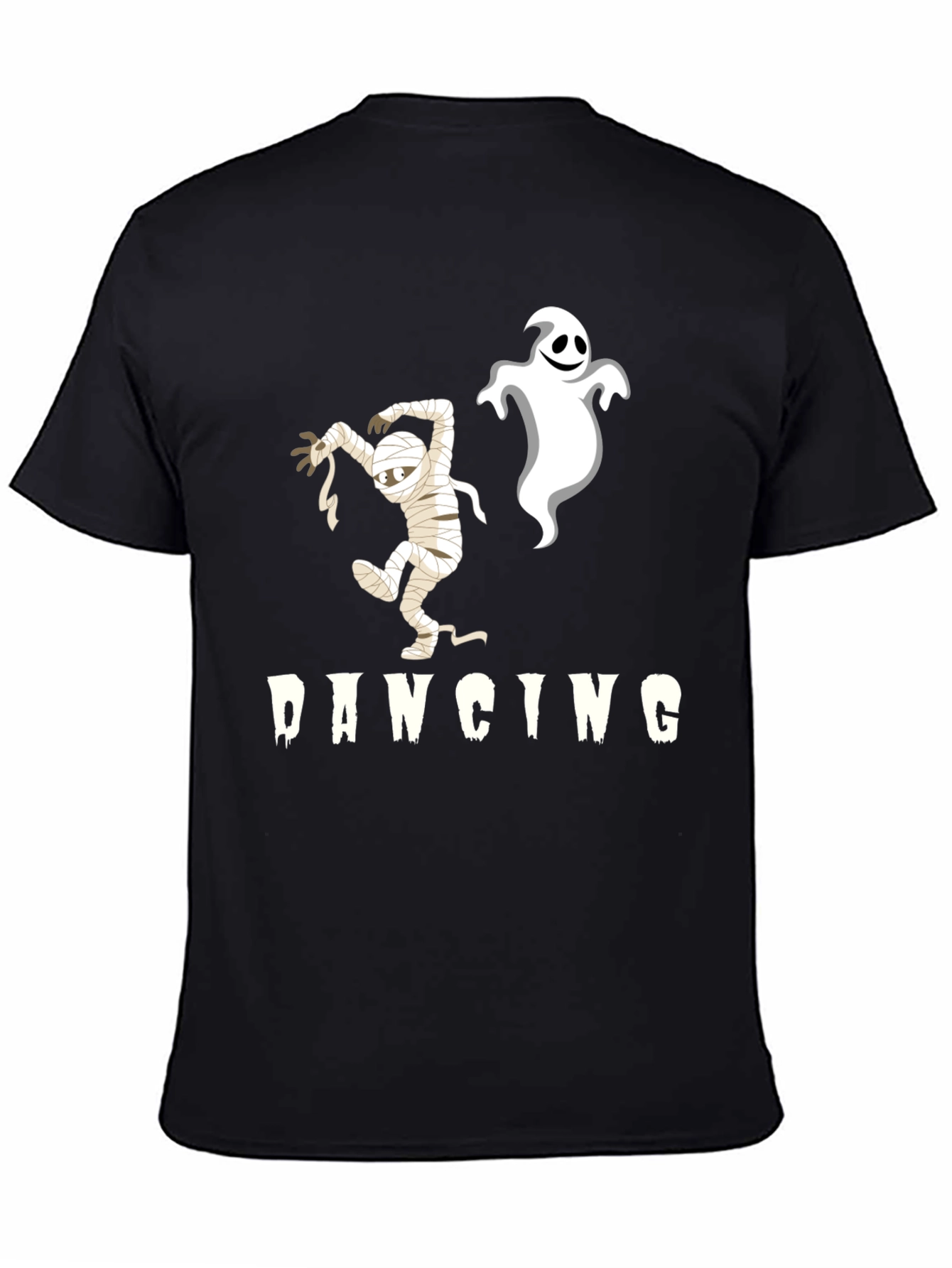Dancing Mummy & Ghost Black T-Shirt