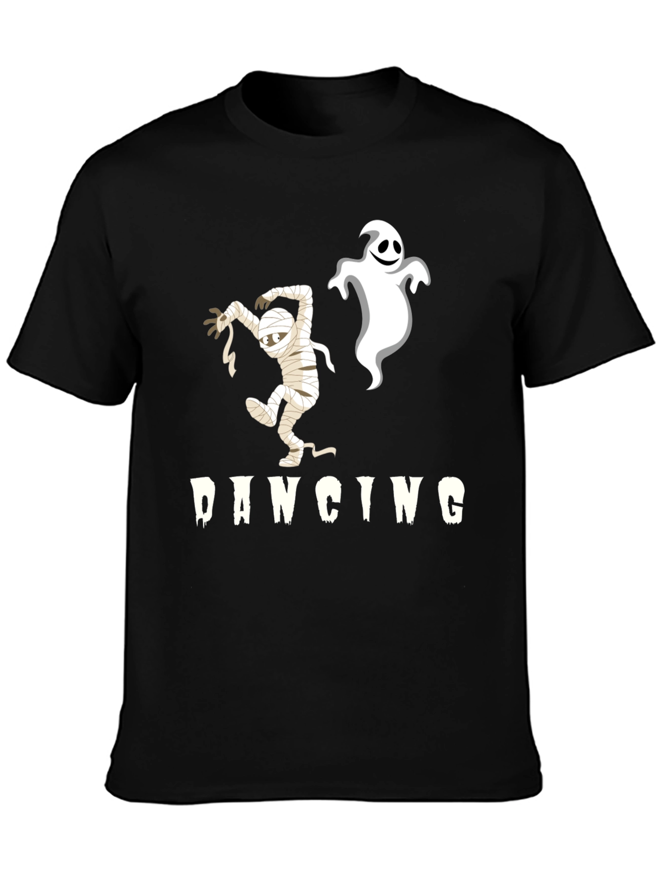 Dancing Mummy & Ghost Black T-Shirt