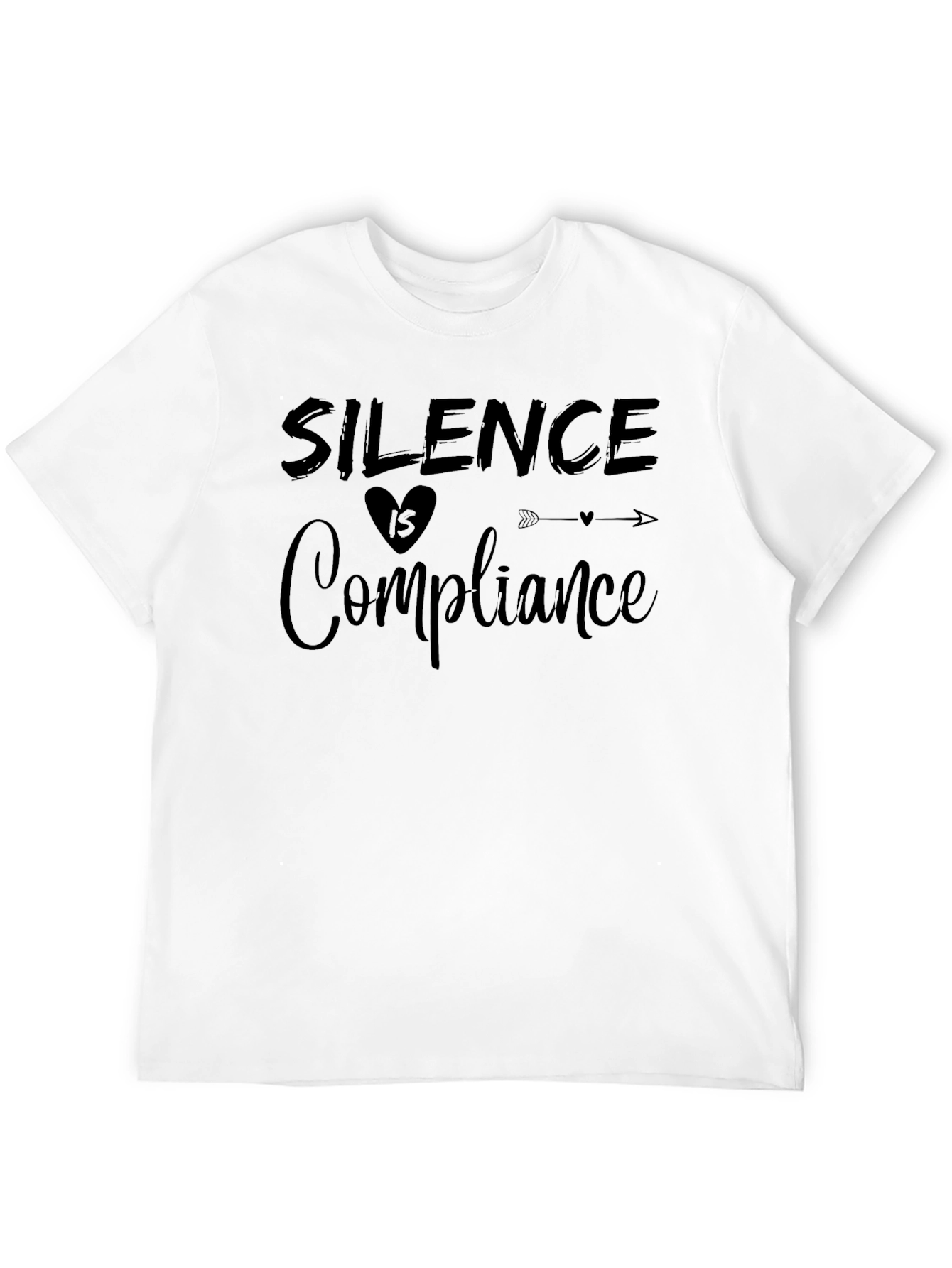 Silence is Compliance Graphic Tee - Black