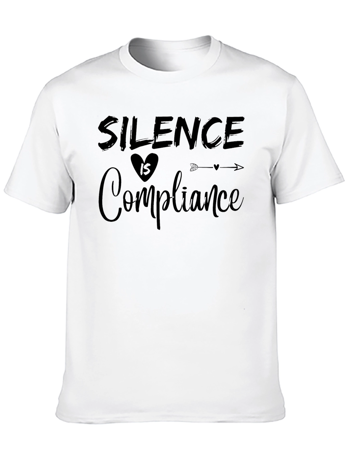 Silence is Compliance Graphic Tee - Black