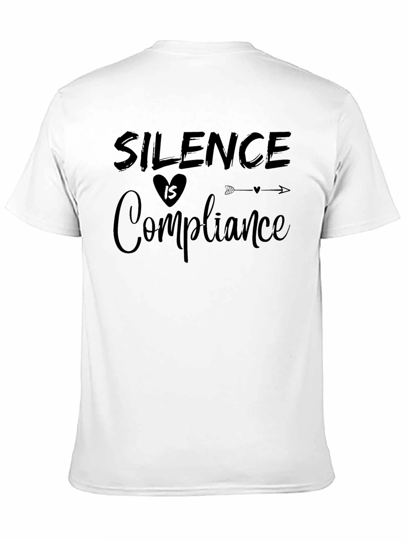 Silence is Compliance Graphic Tee - Black