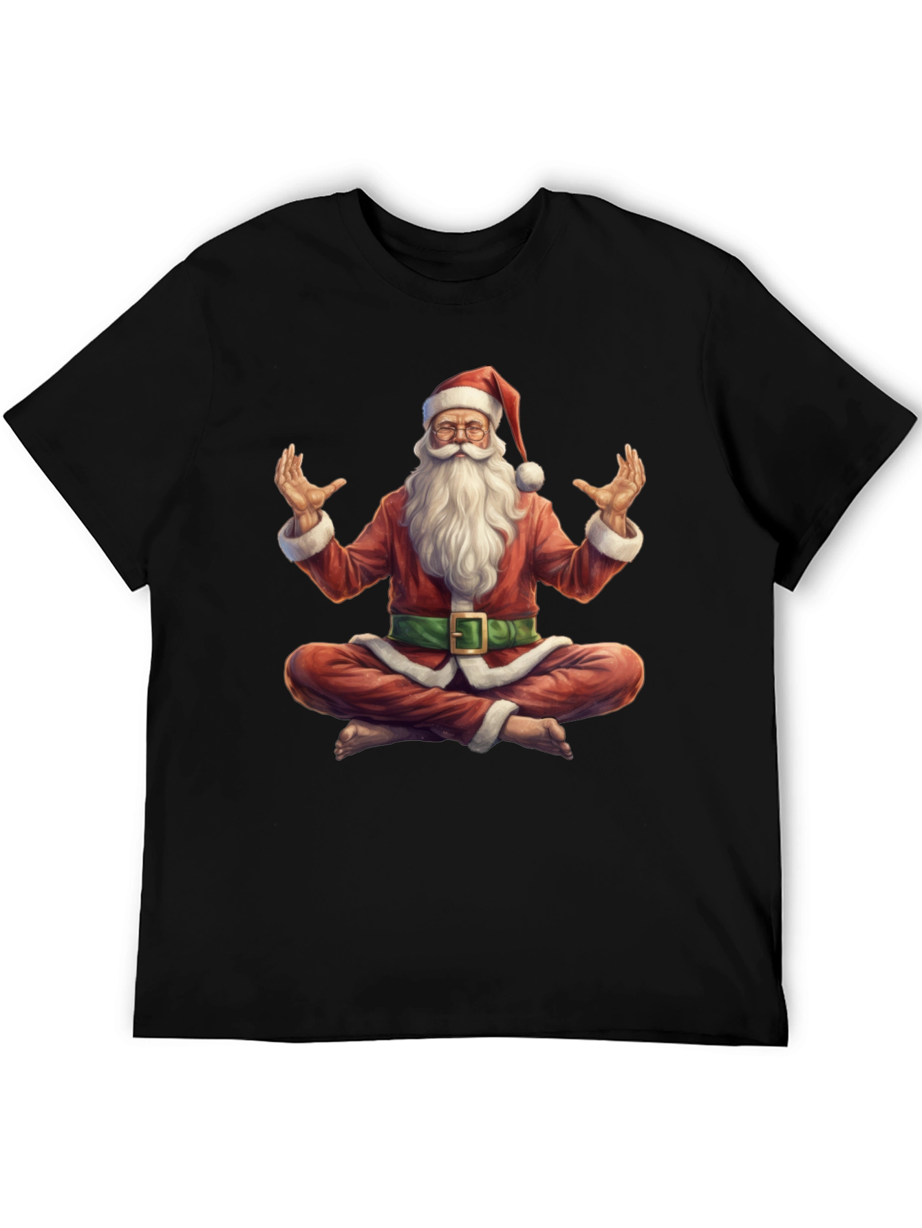 Zen Santa T-Shirt - Meditating Holiday Apparel