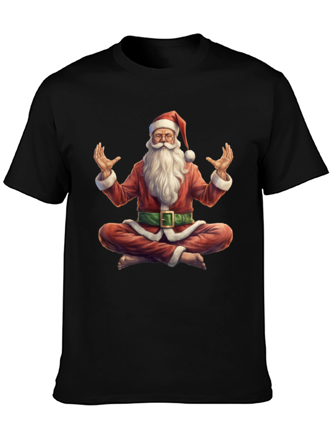 Zen Santa T-Shirt - Meditating Holiday Apparel