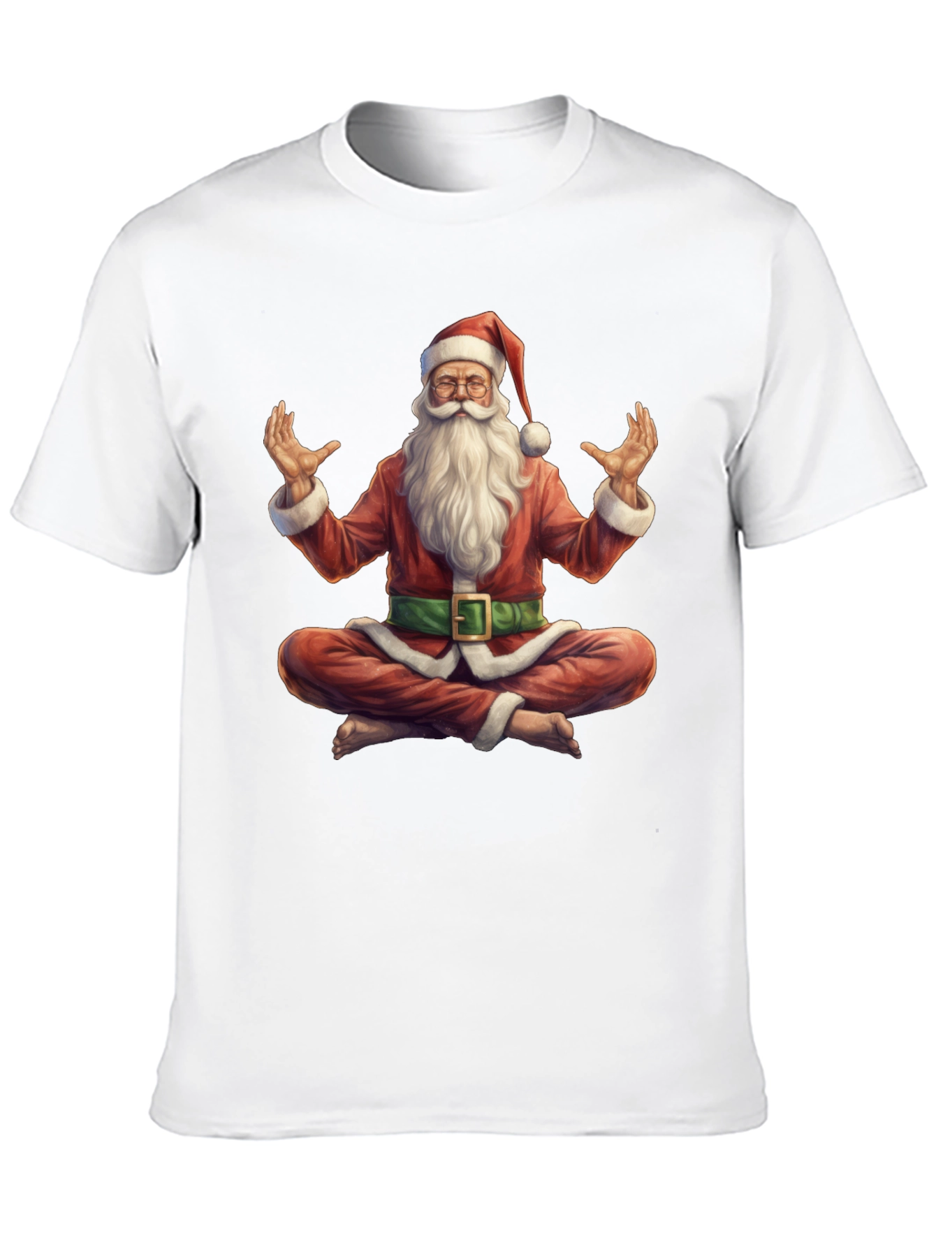 Zen Santa T-Shirt - Meditating Holiday Apparel