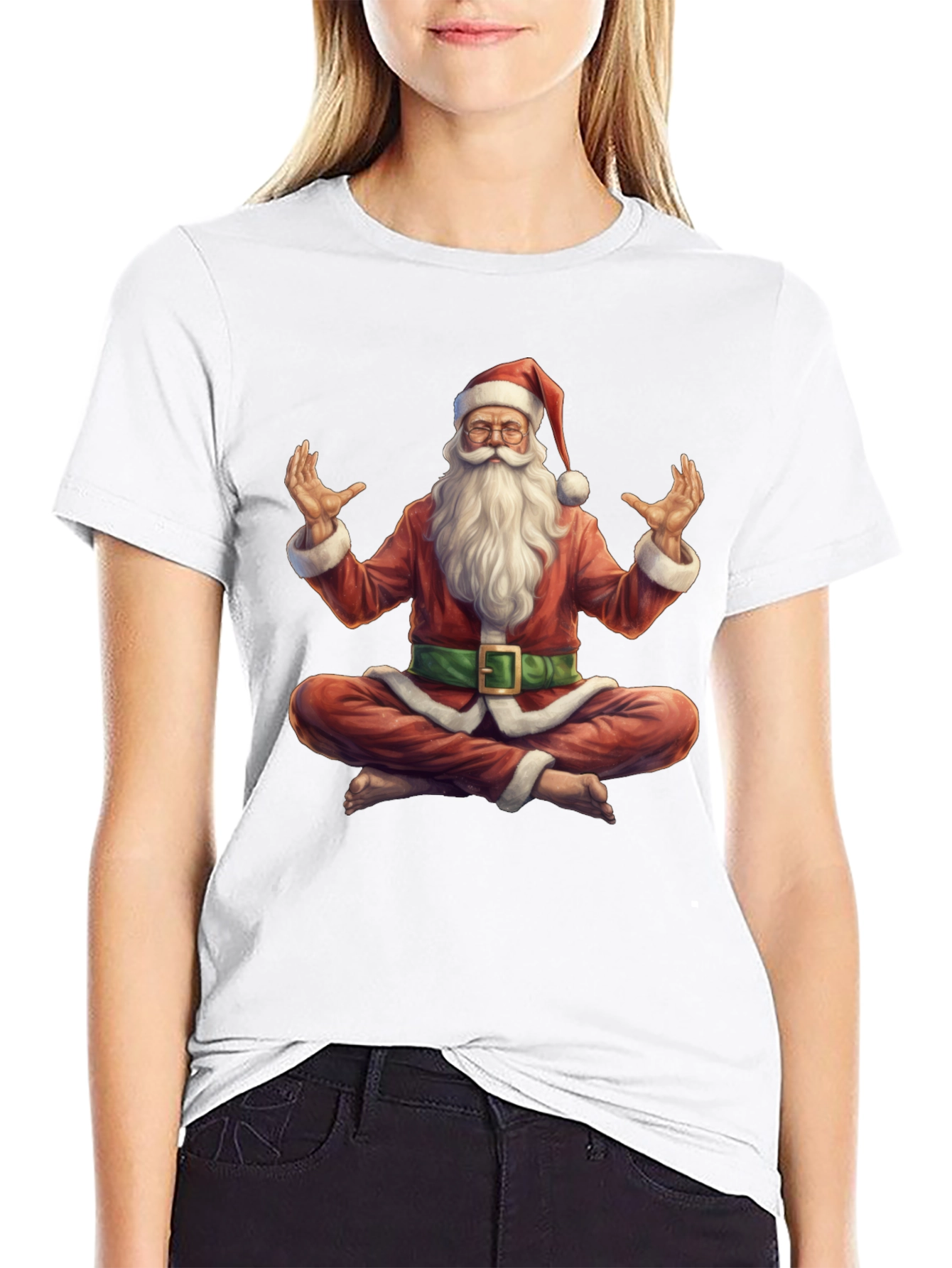 Zen Santa T-Shirt - Meditating Holiday Apparel