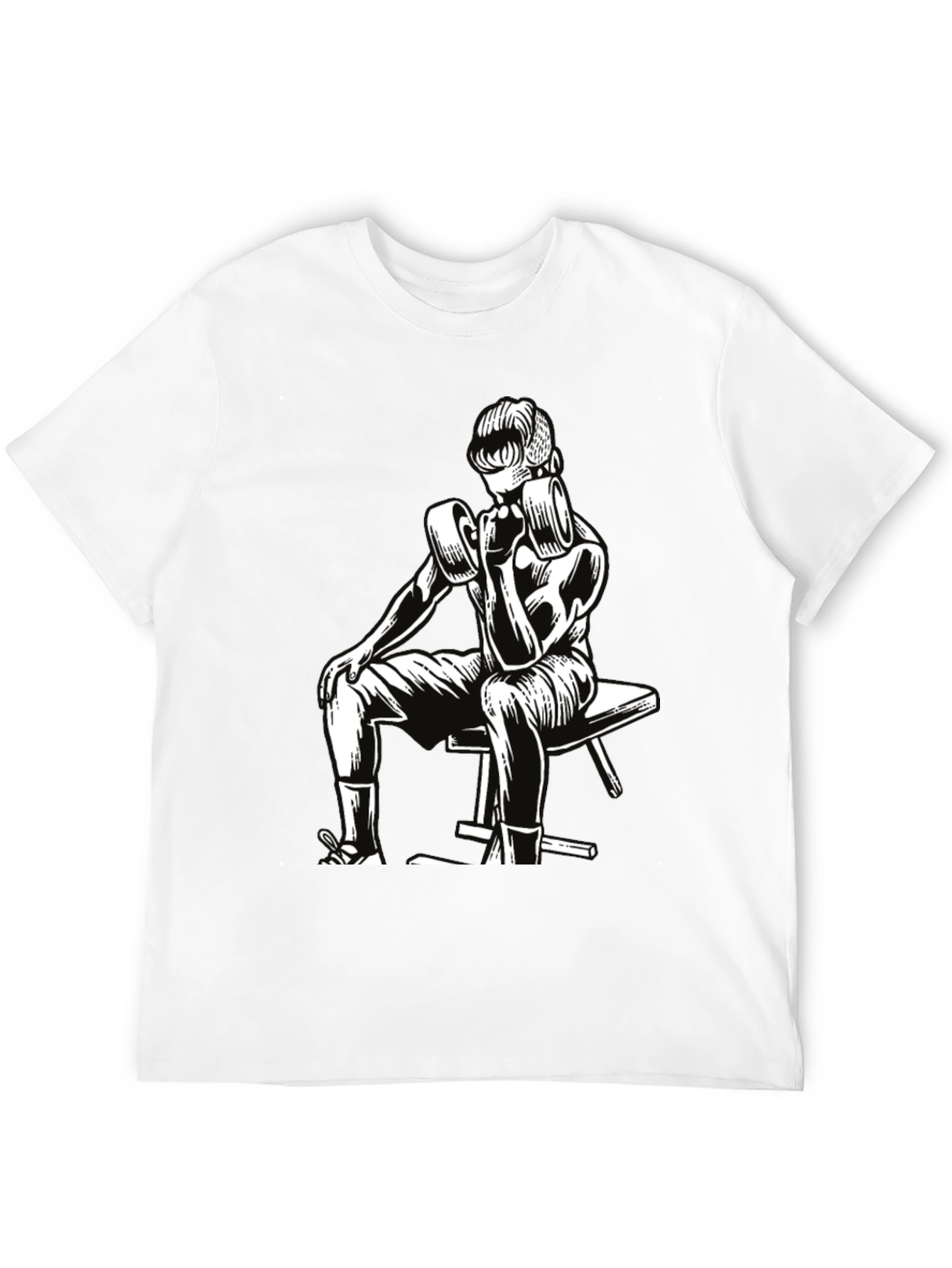 Retro Bodybuilder T-Shirt - Black