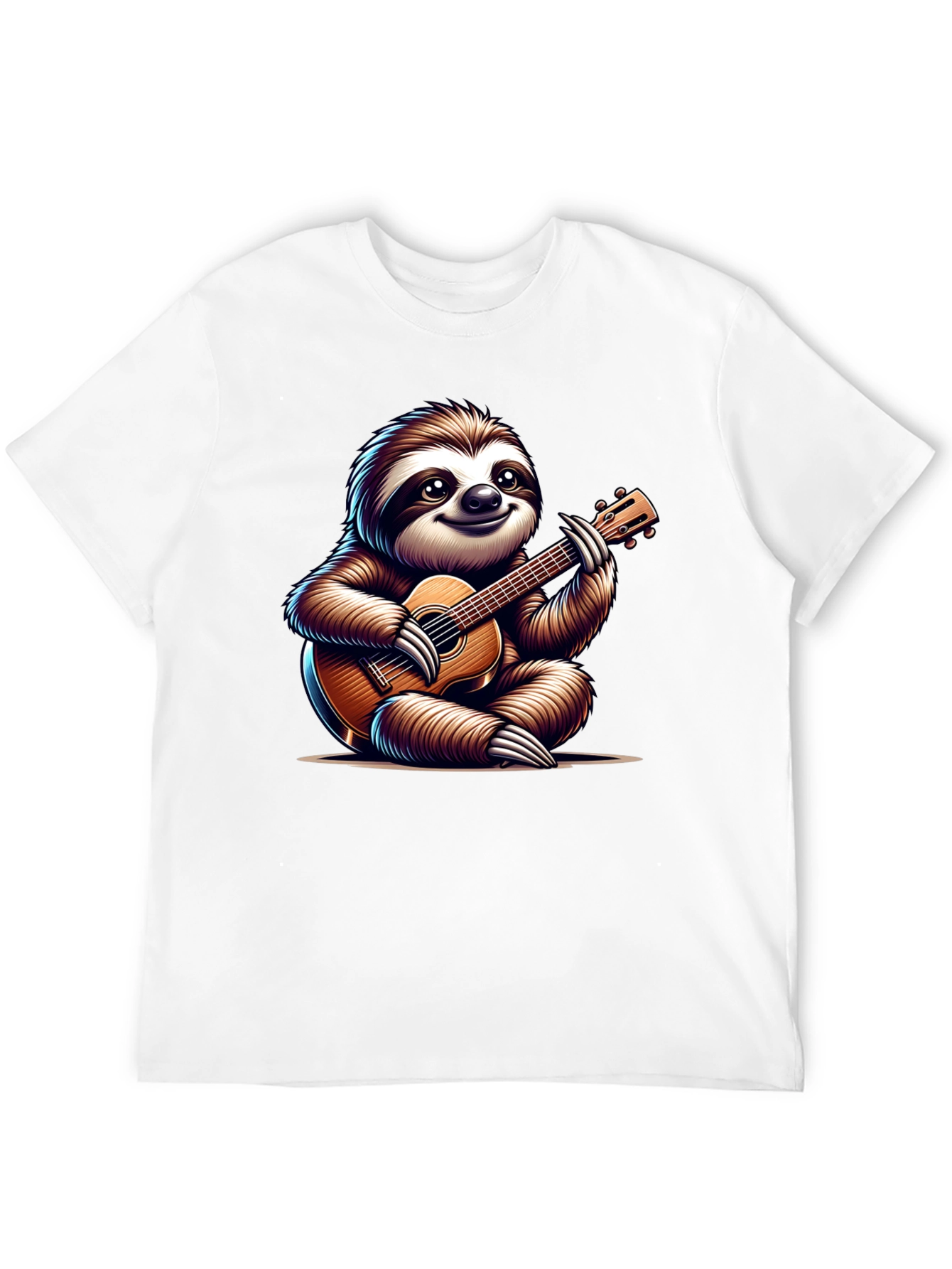 Sloth Guitar T-Shirt - Cute Musical Tee
