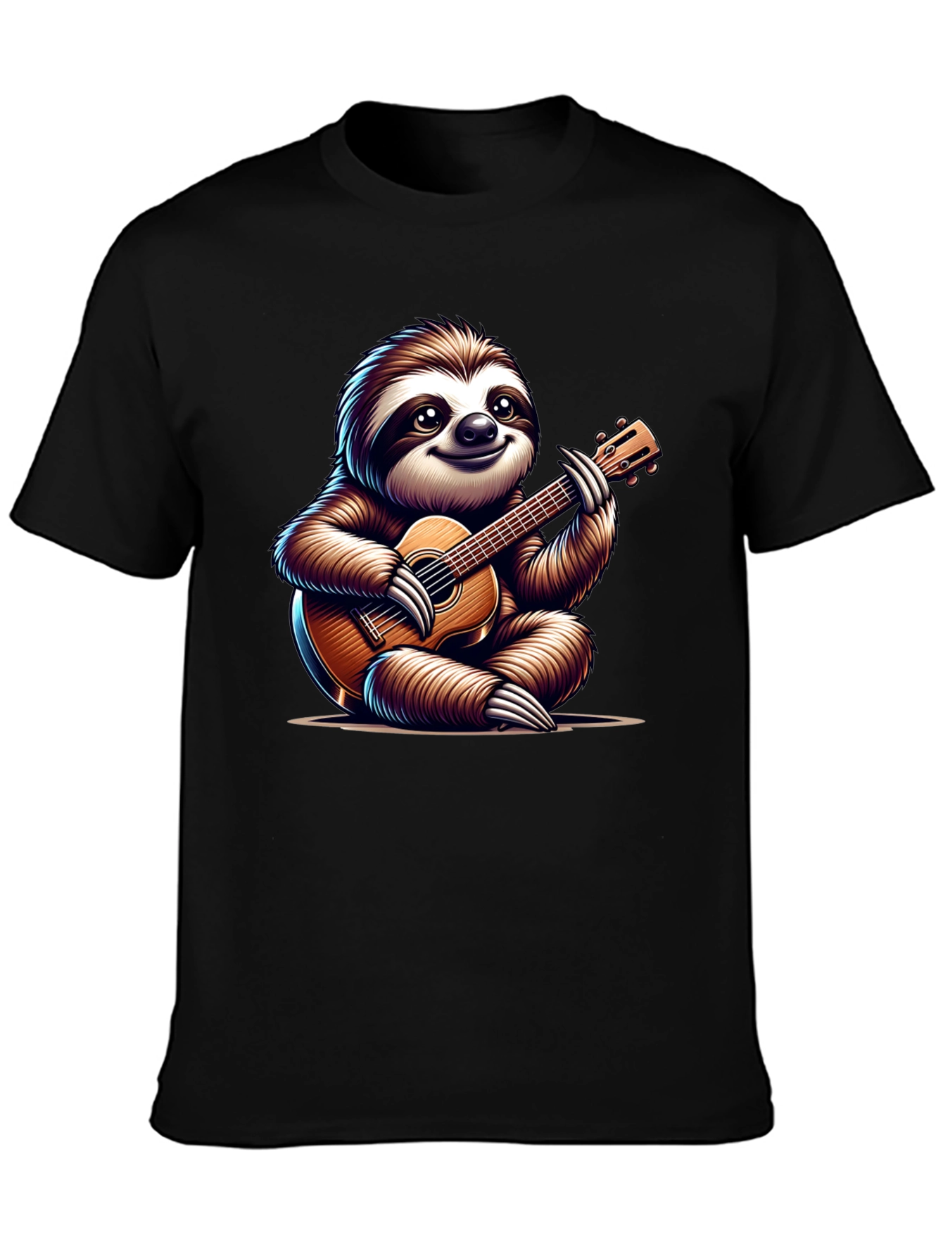 Sloth Guitar T-Shirt - Cute Musical Tee