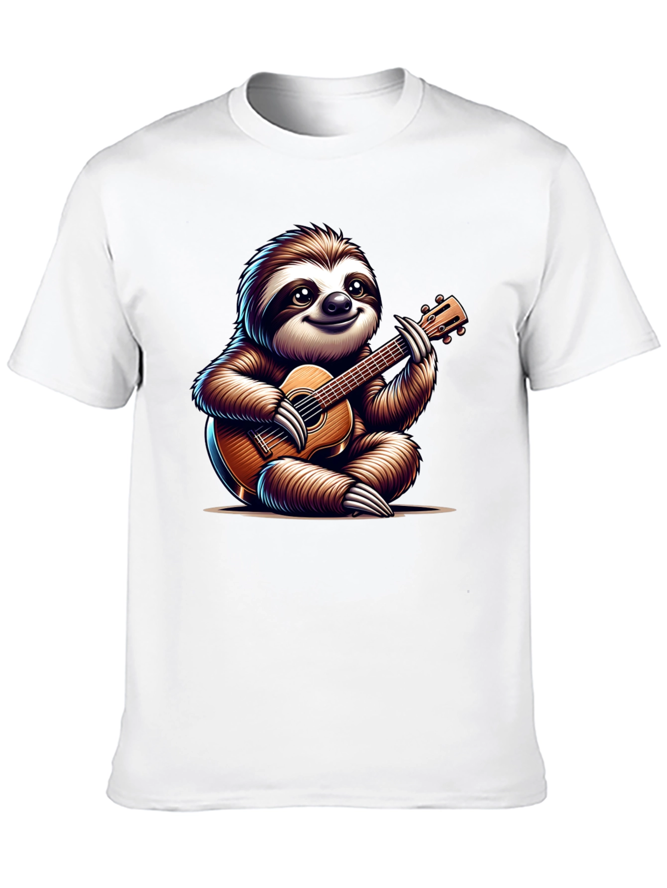 Sloth Guitar T-Shirt - Cute Musical Tee