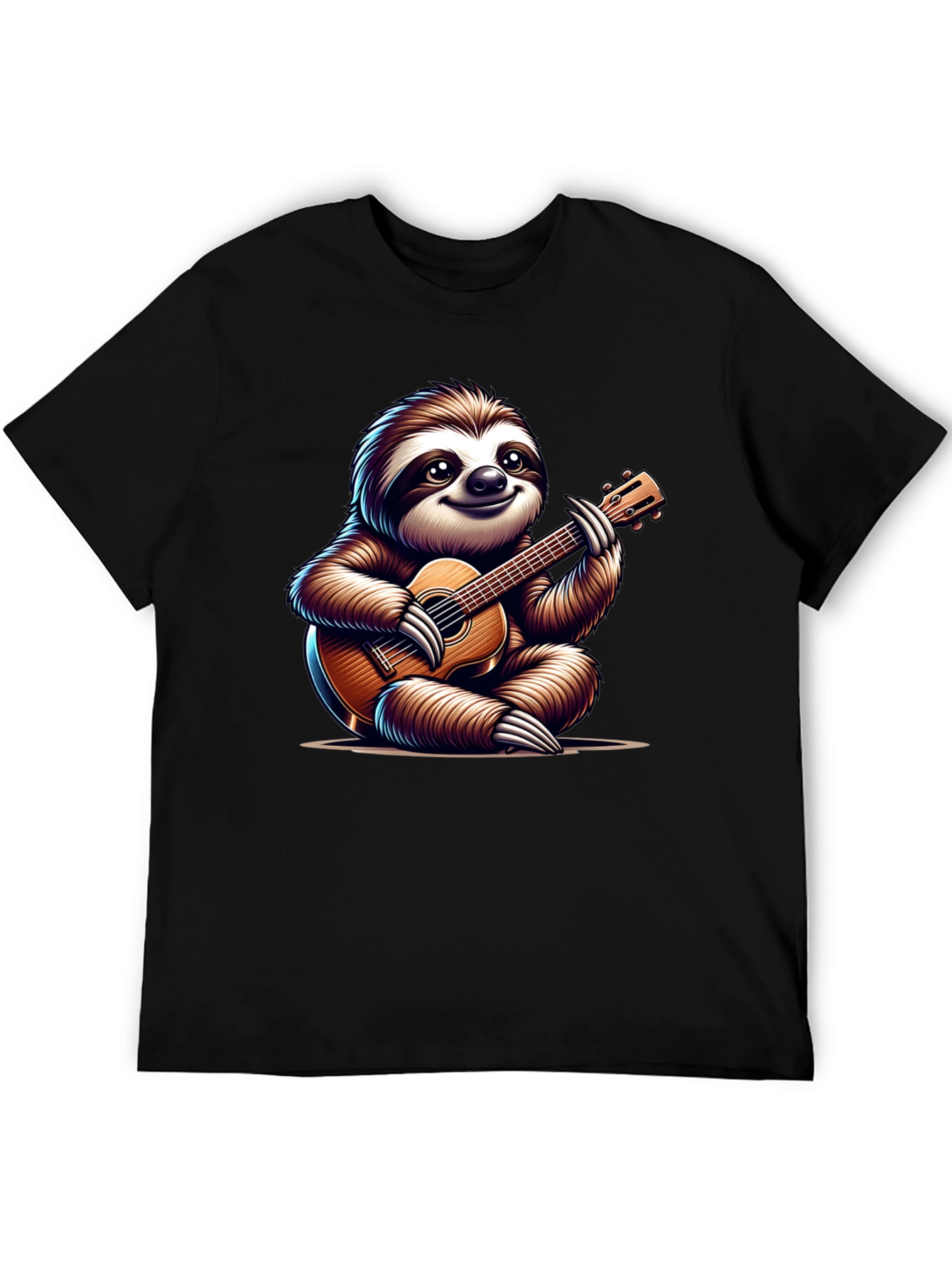 Sloth Guitar T-Shirt - Cute Musical Tee