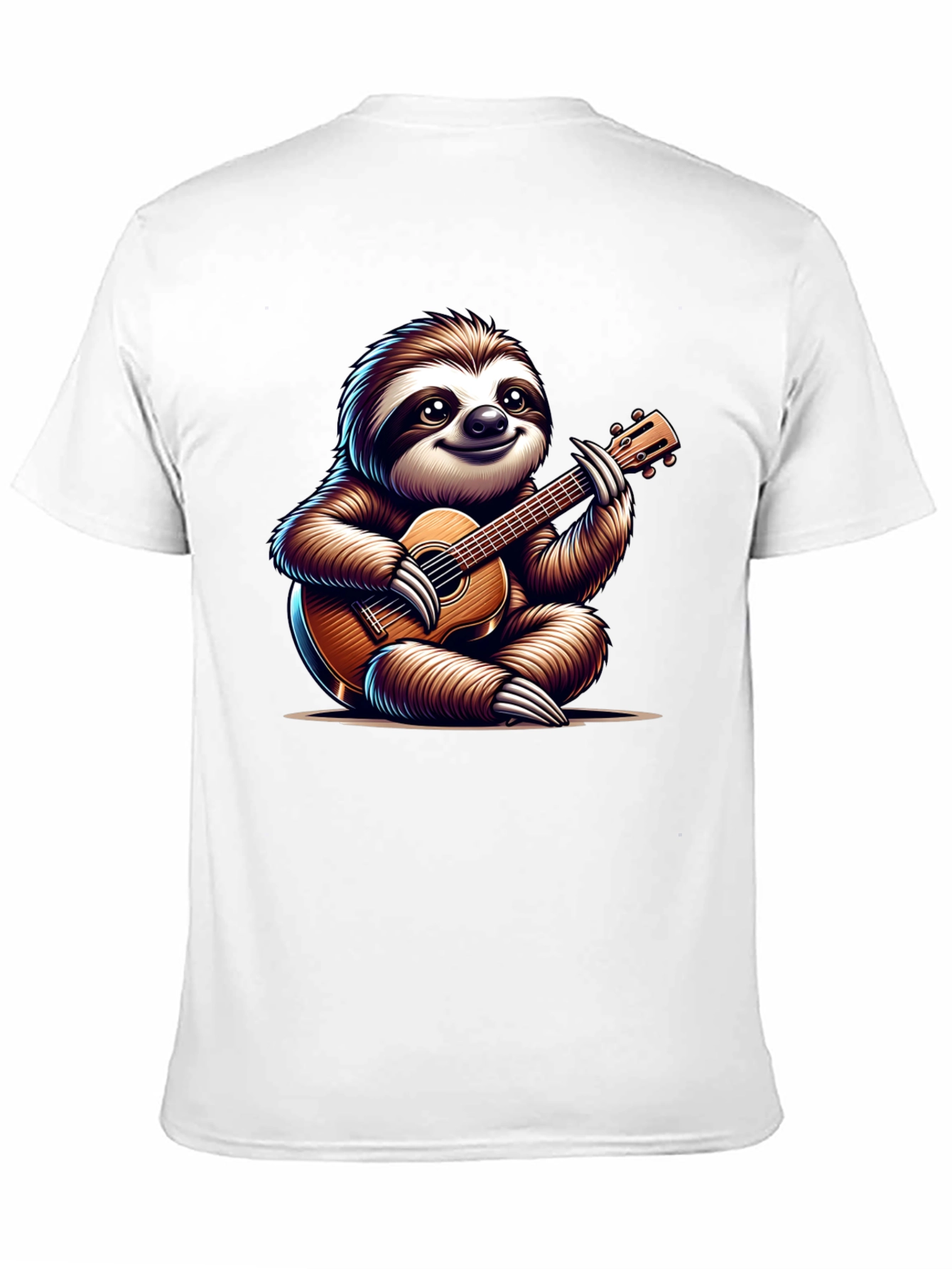 Sloth Guitar T-Shirt - Cute Musical Tee