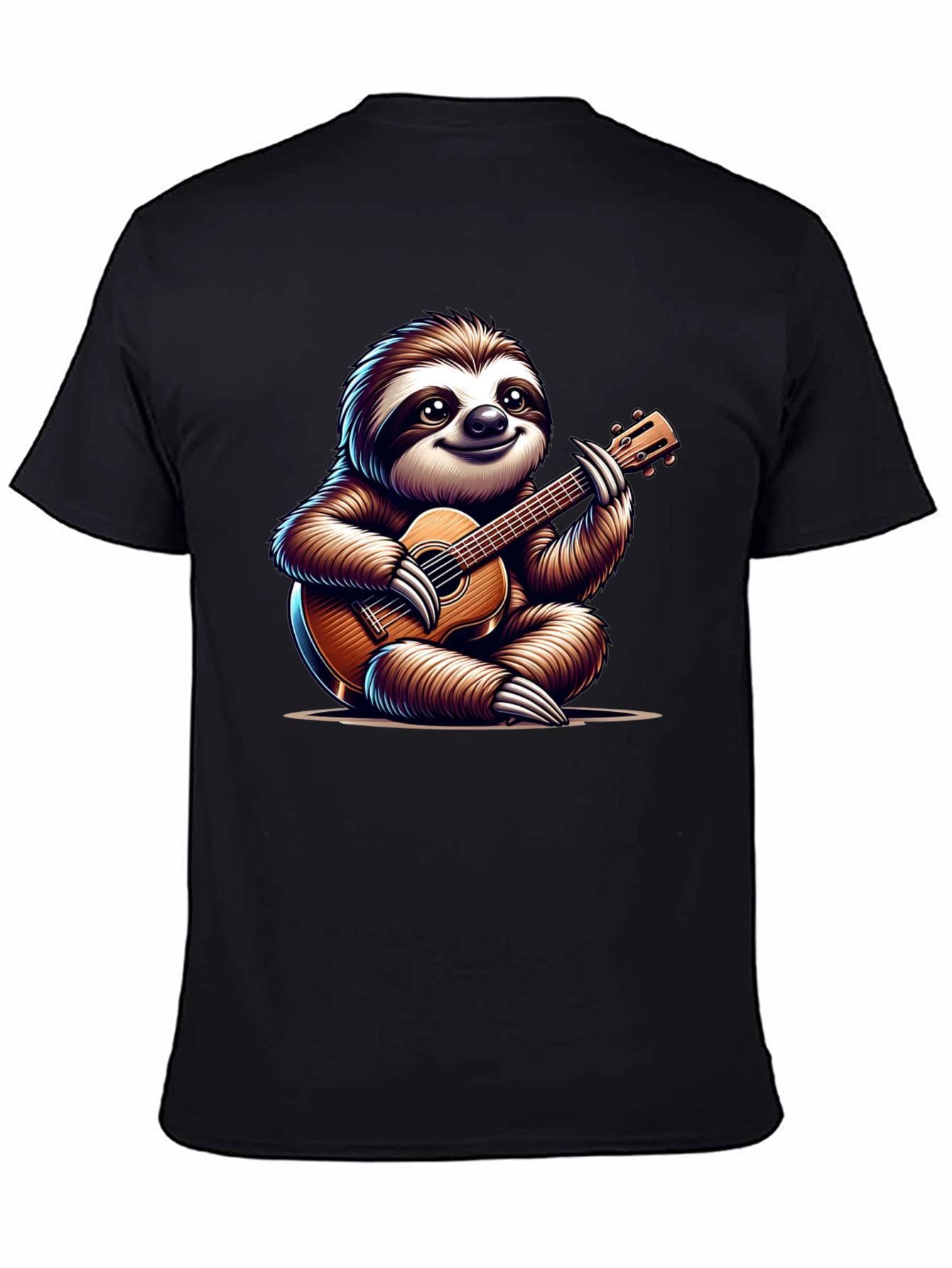 Sloth Guitar T-Shirt - Cute Musical Tee
