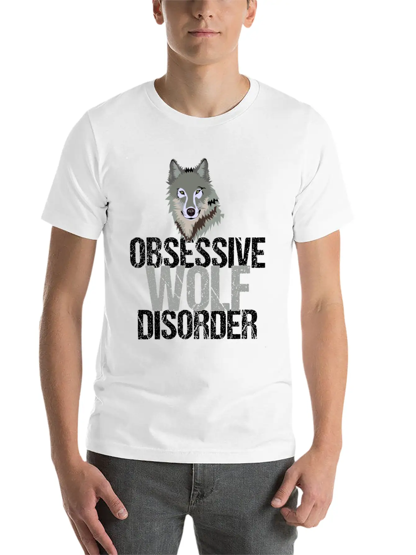 Awesome Grey Wolf Unisex Casual T-Shirt – Clean Design For Daily Comfort