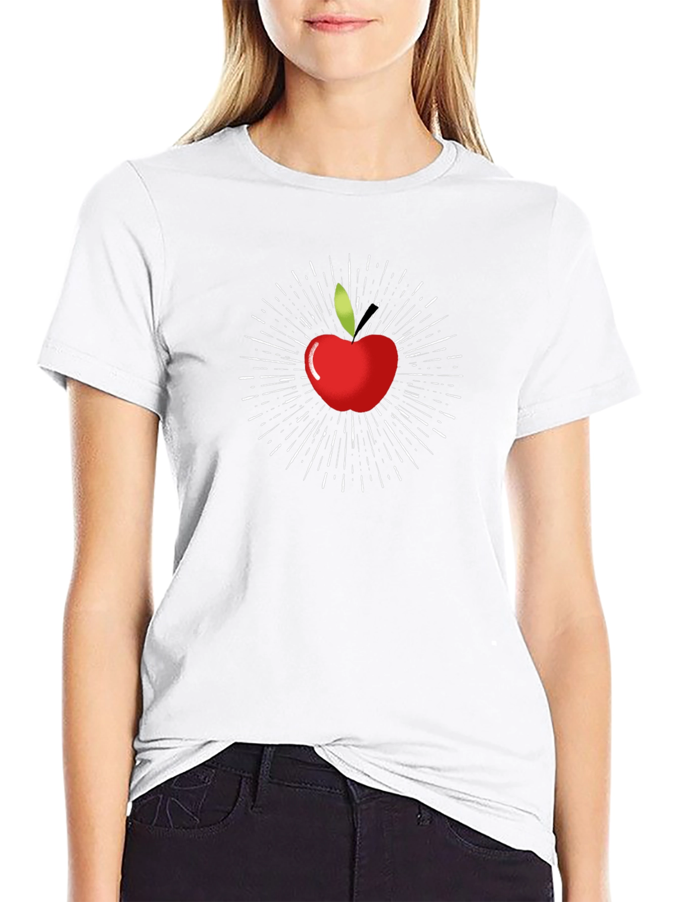 Apple Burst Graphic Black T-Shirt
